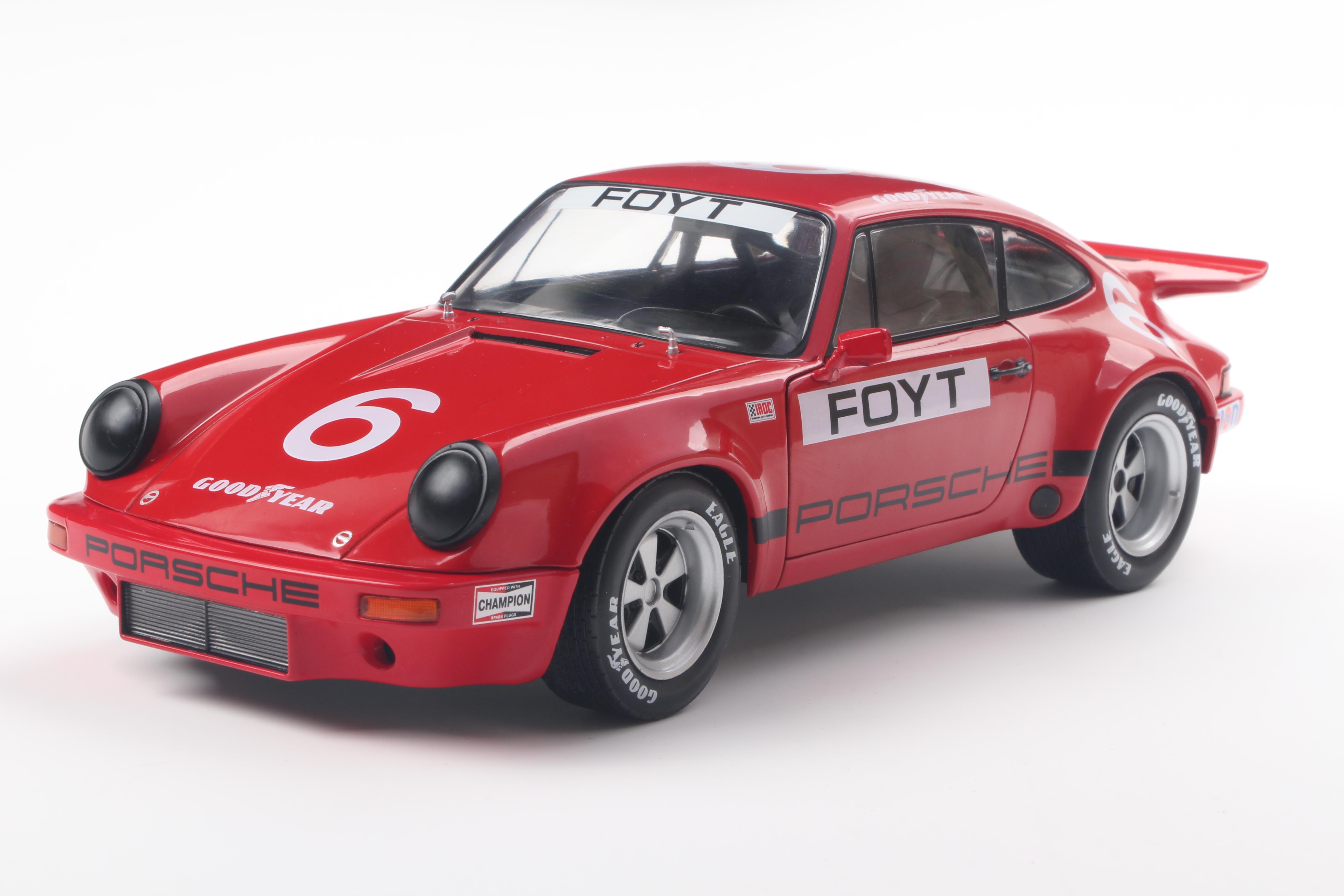 Solido S1810704 Voiture miniature collection 1/18 Porsche 911 IROC – IROC Daytona – 1974 – 6 Foyt