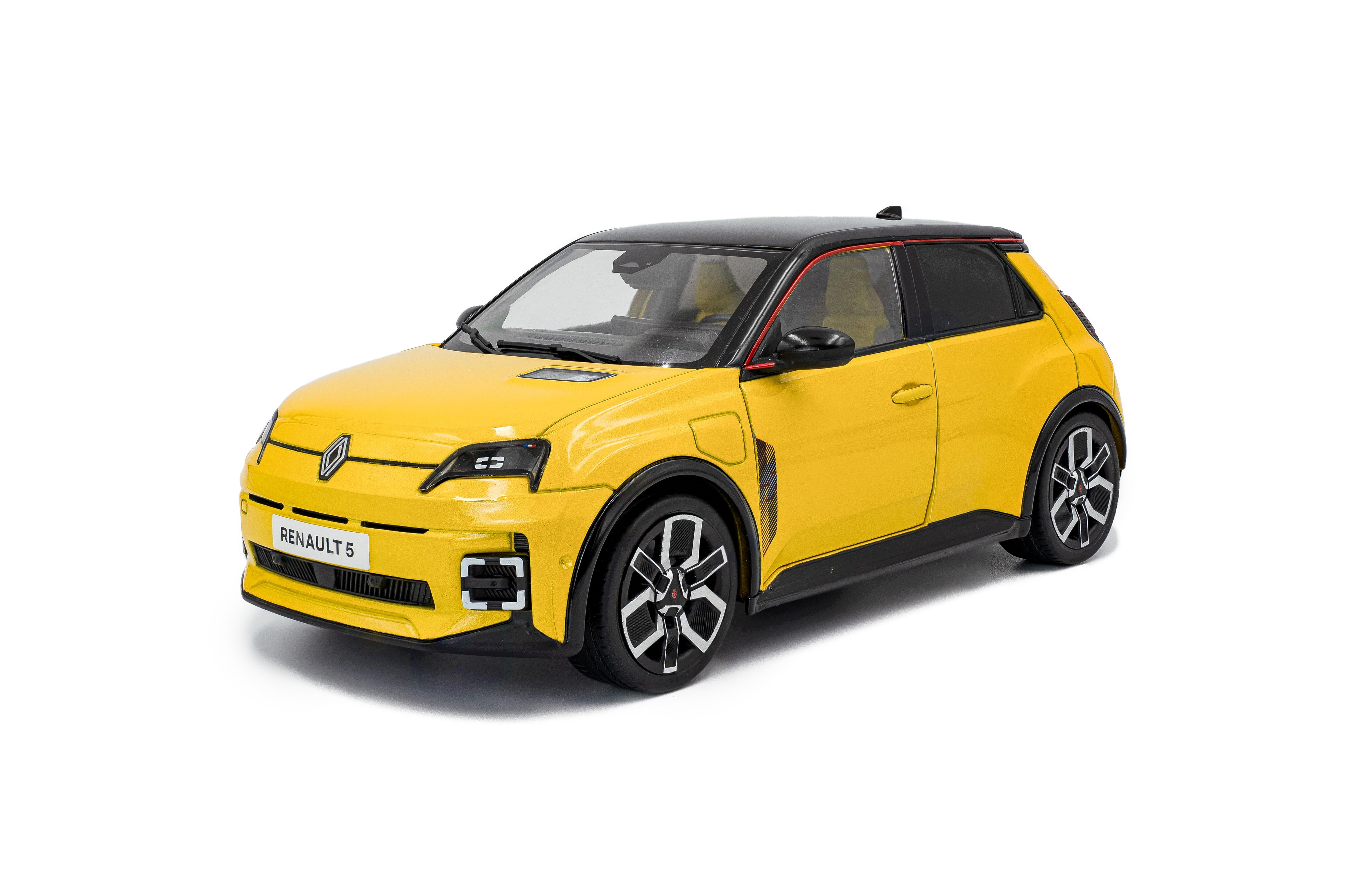 Solido S1812602 Voiture miniature collection 1/18 Renault 5 E-Tech – Jaune POP – 2024