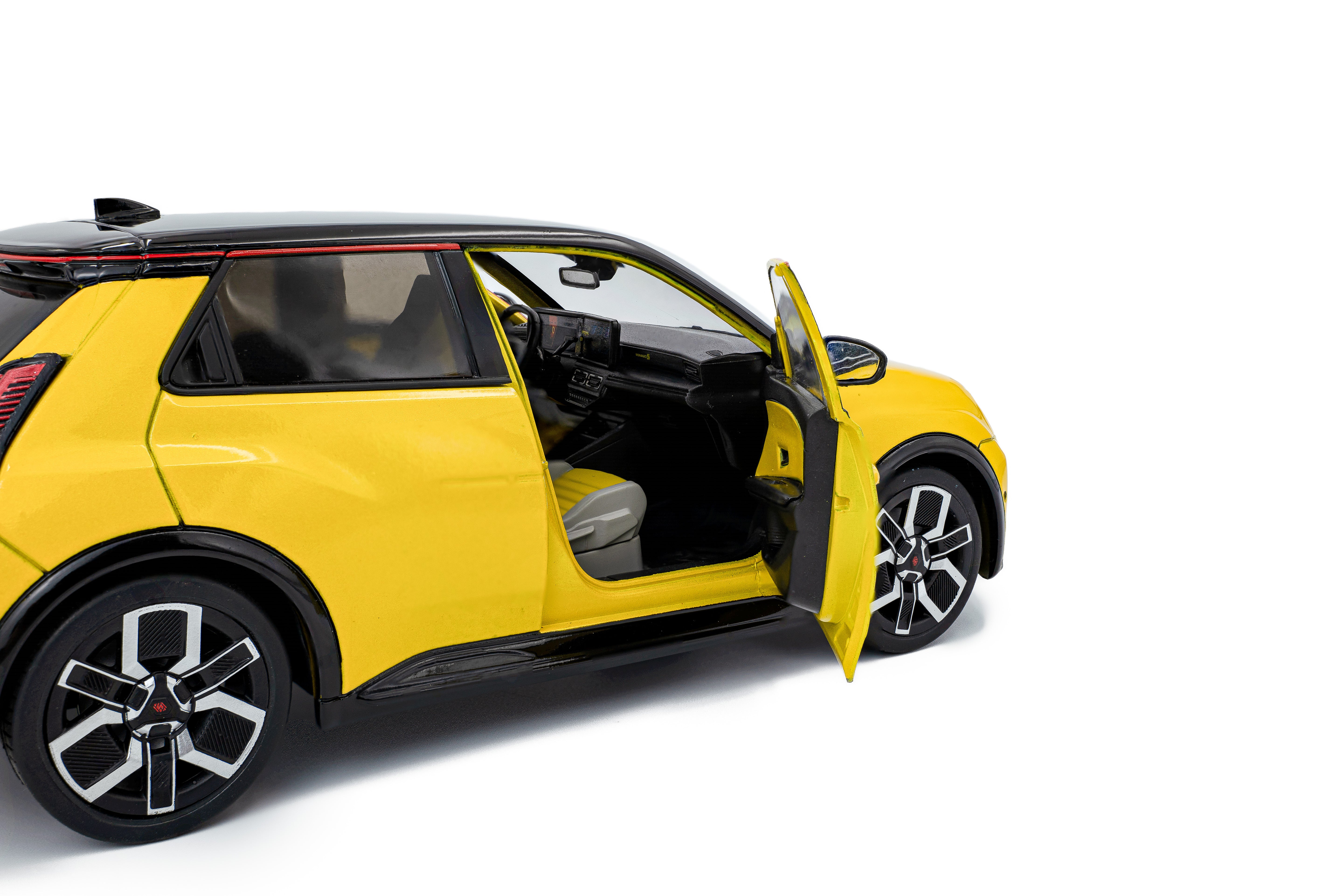 Solido S1812602 Voiture miniature collection 1/18 Renault 5 E-Tech – Jaune POP – 2024