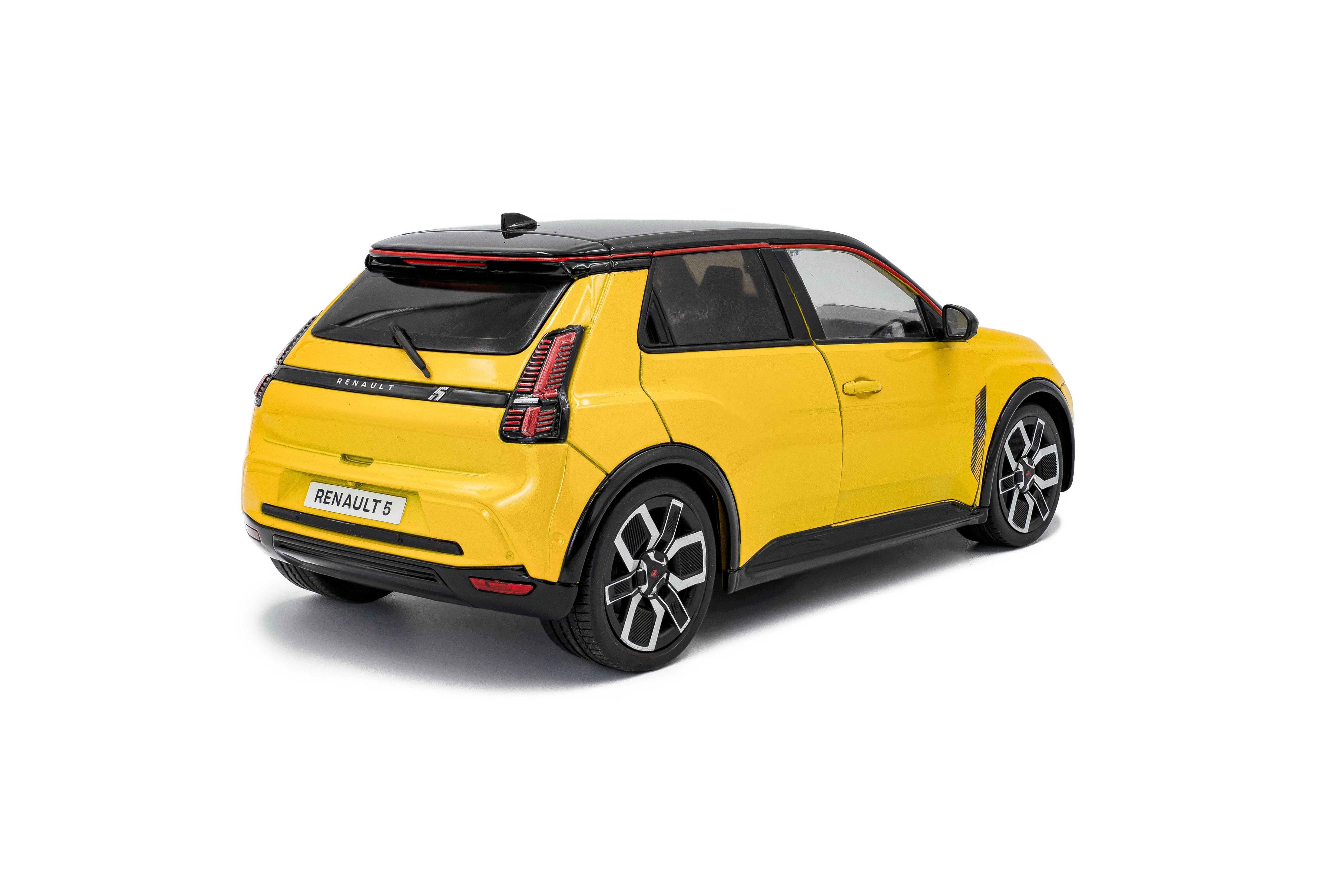 Solido S1812602 Voiture miniature collection 1/18 Renault 5 E-Tech – Jaune POP – 2024