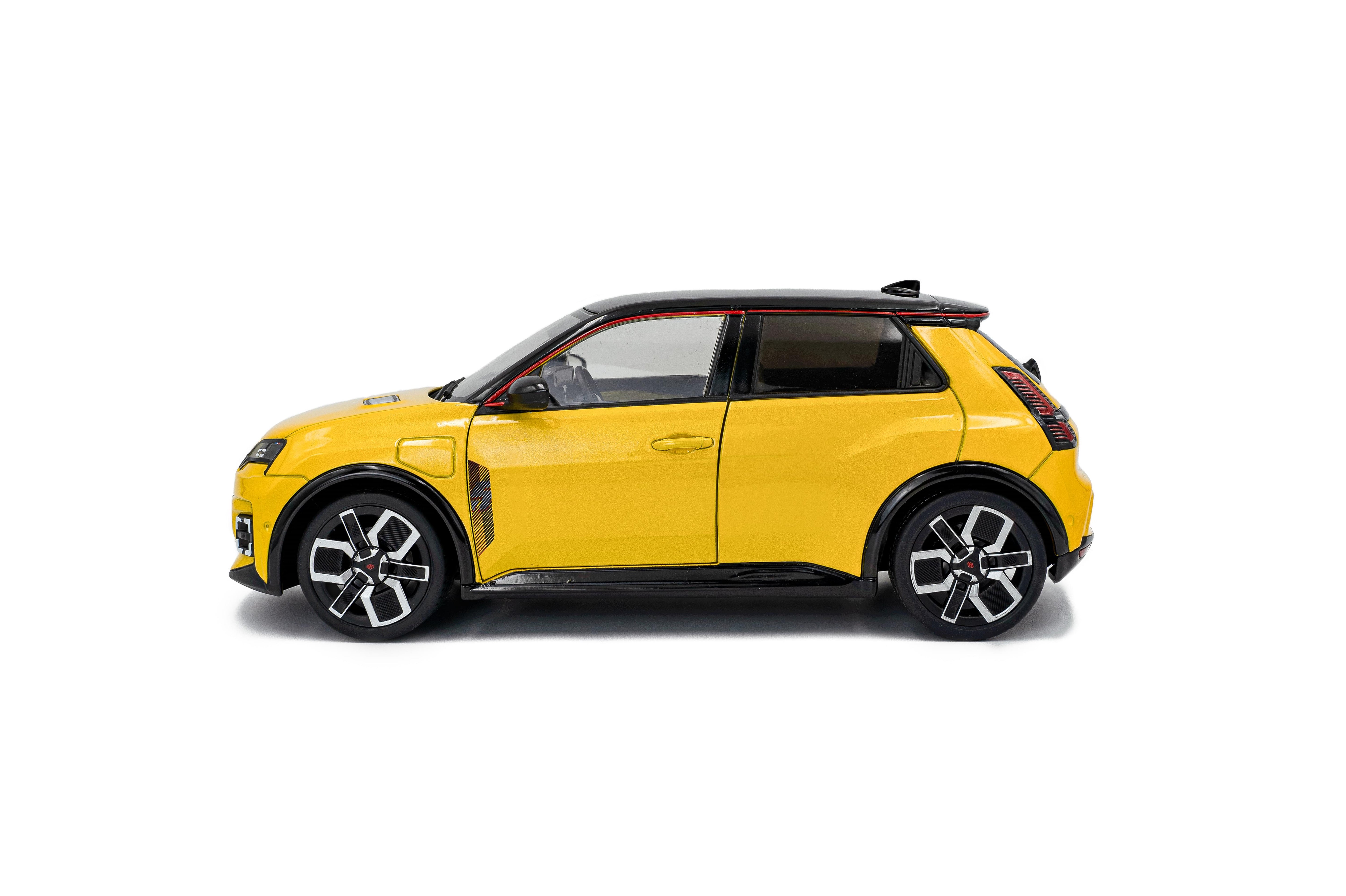Solido S1812602 Voiture miniature collection 1/18 Renault 5 E-Tech – Jaune POP – 2024