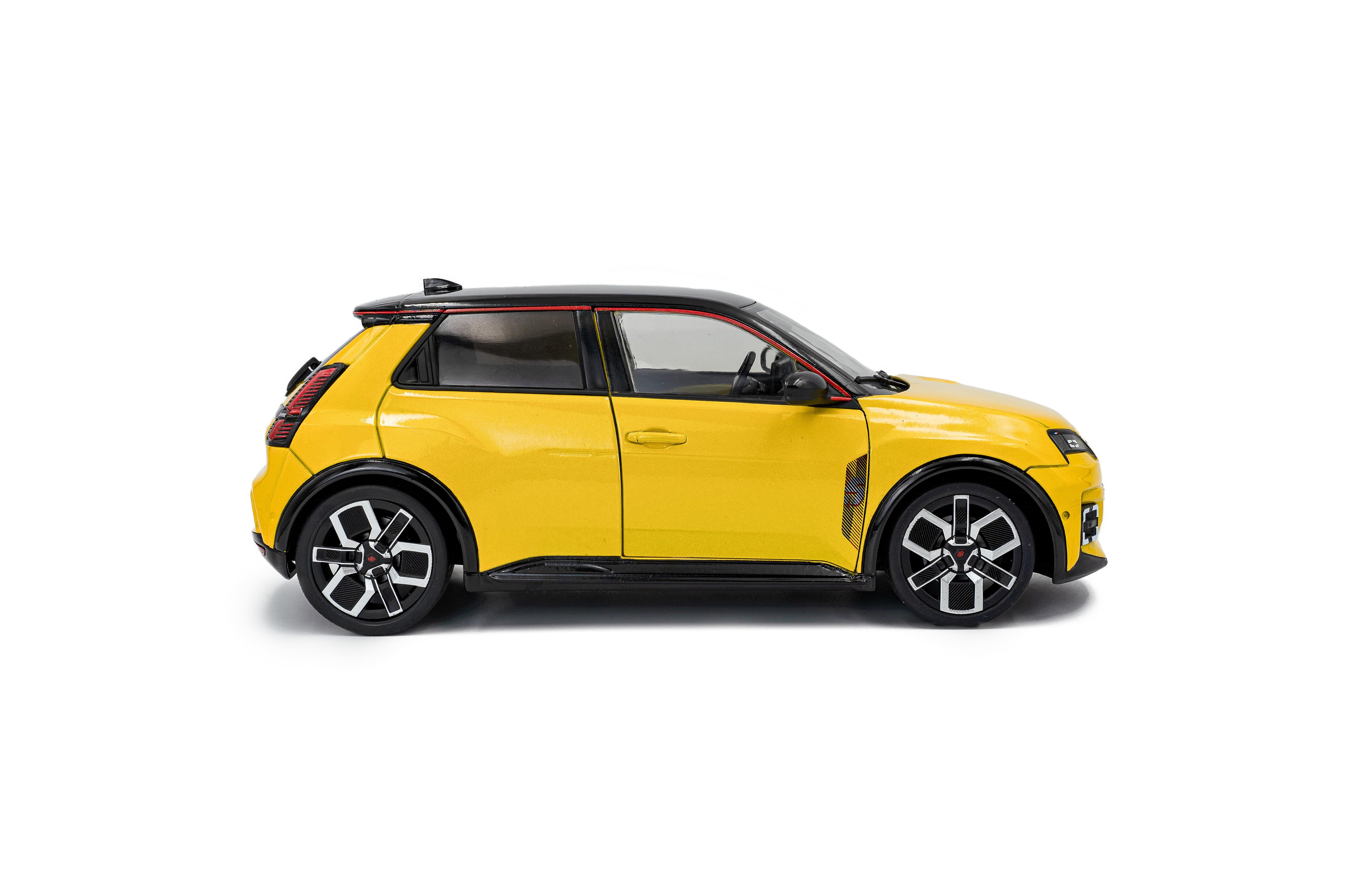 Solido S1812602 Voiture miniature collection 1/18 Renault 5 E-Tech – Jaune POP – 2024