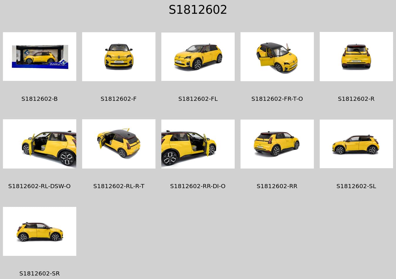 Solido S1812602 Voiture miniature collection 1/18 Renault 5 E-Tech – Jaune POP – 2024