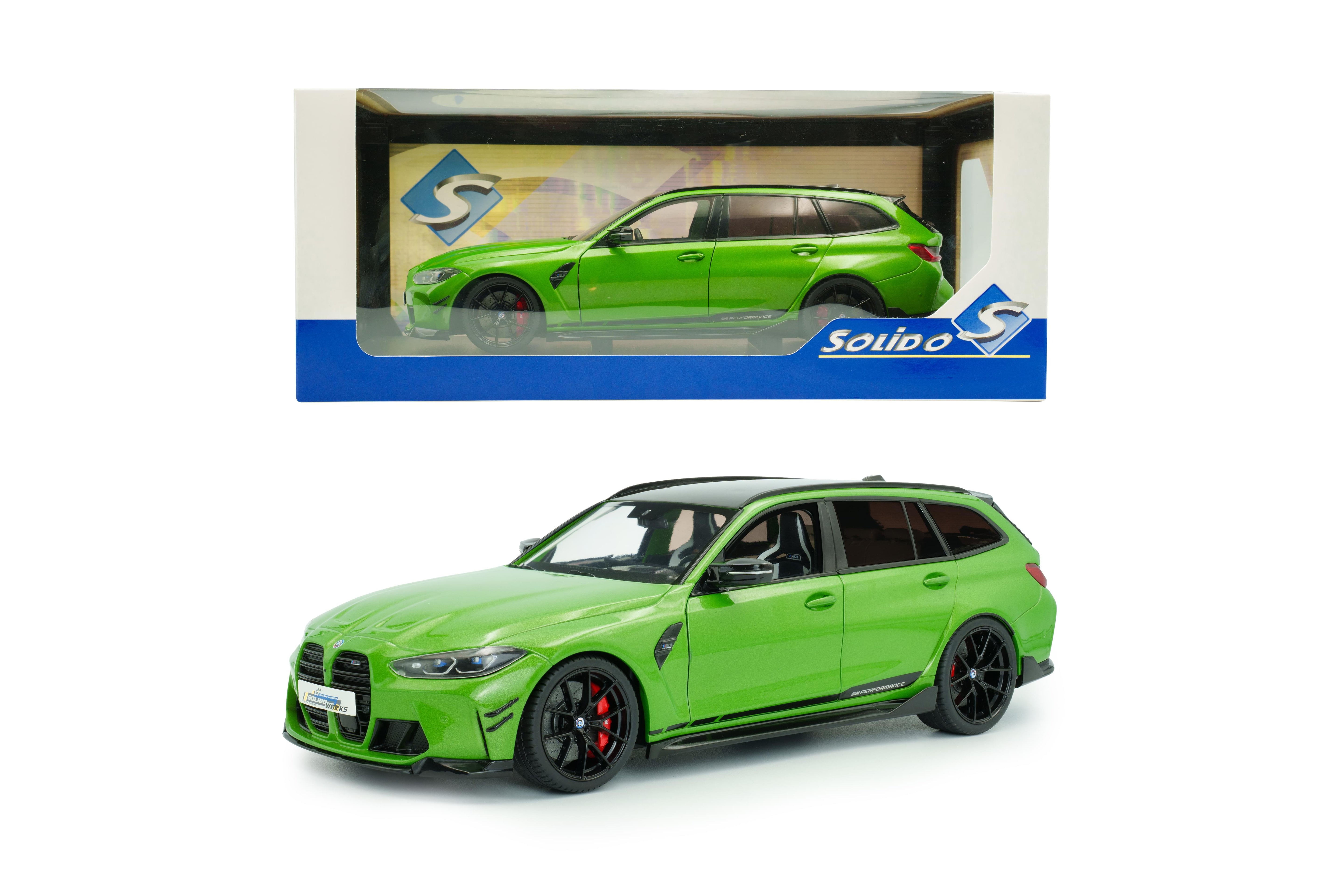 Solido S1813703 Voiture miniature collection 1/18 BMW Touring performance parts – Green Metallic – 2024