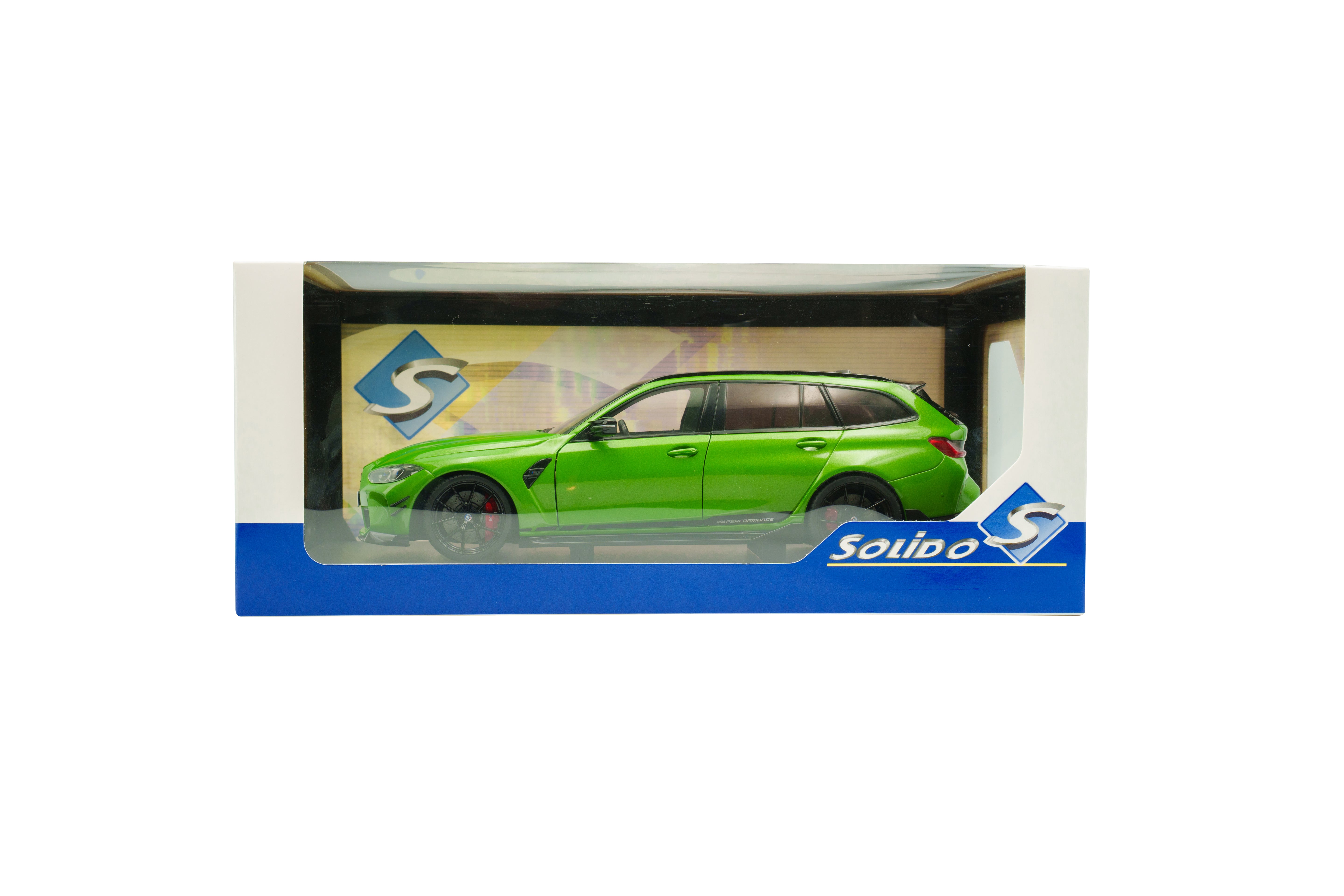Solido S1813703 Voiture miniature collection 1/18 BMW Touring performance parts – Green Metallic – 2024
