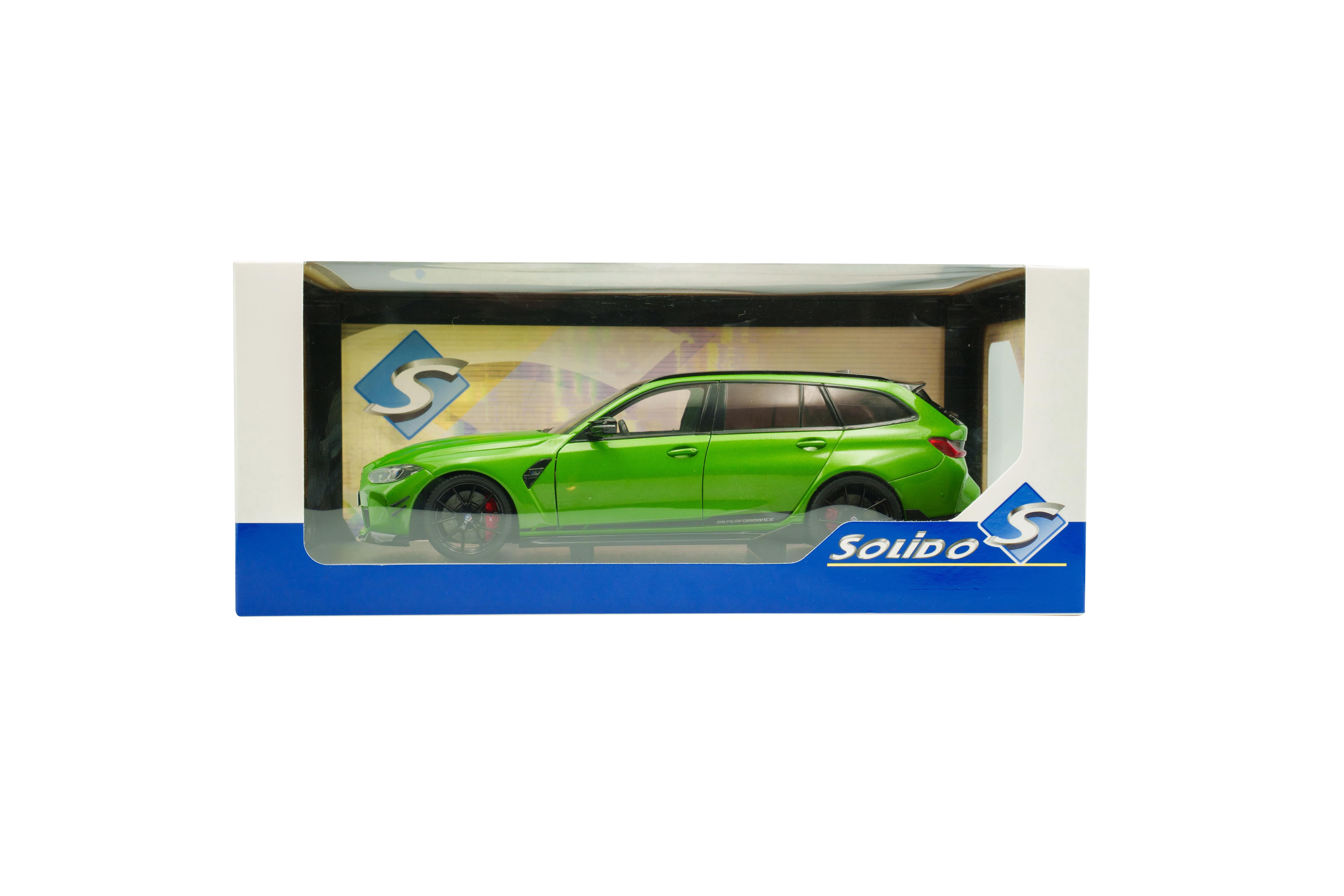 Solido S1813703 Voiture miniature collection 1/18 BMW Touring performance parts – Green Metallic – 2024