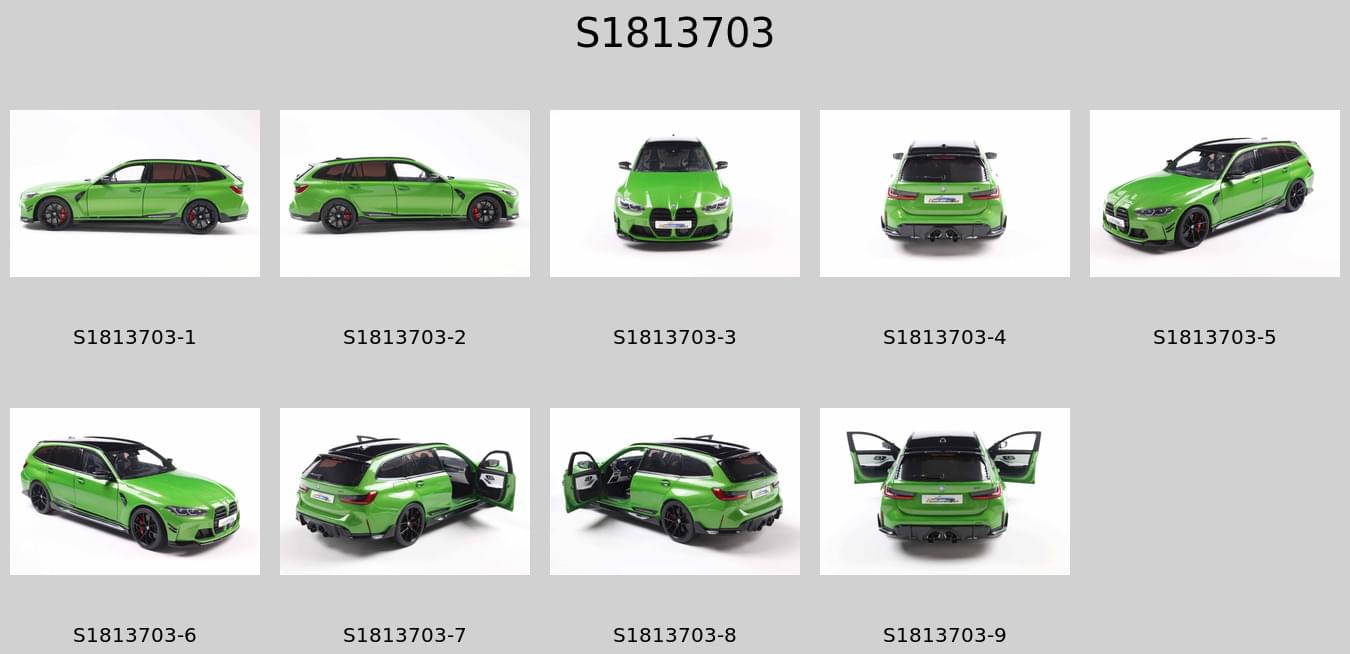 Solido S1813703 Voiture miniature collection 1/18 BMW Touring performance parts – Green Metallic – 2024