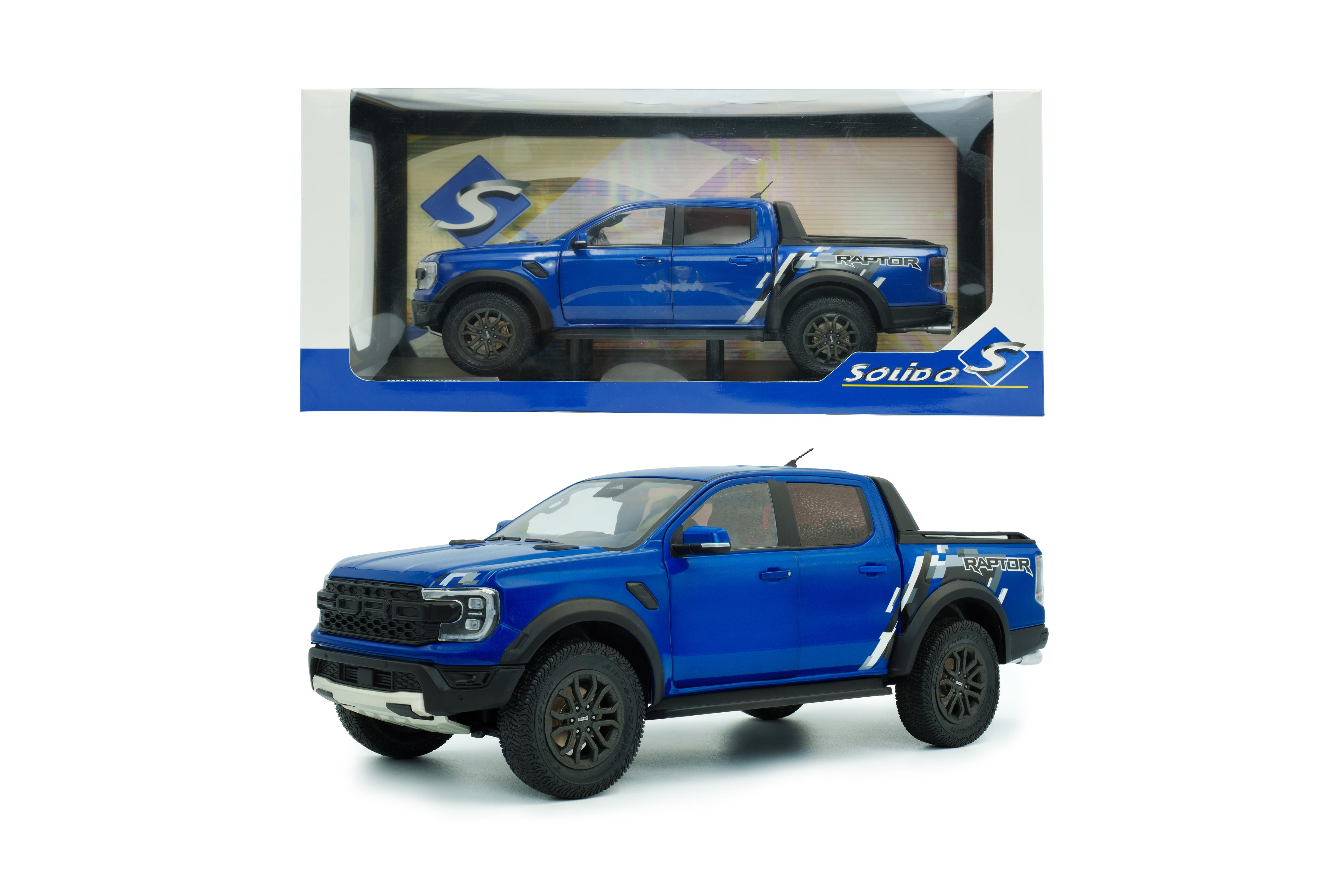 Solido S1813902 Voiture miniature collection 1/18 Ford Ranger Raptor – bleu Raptor – 2024