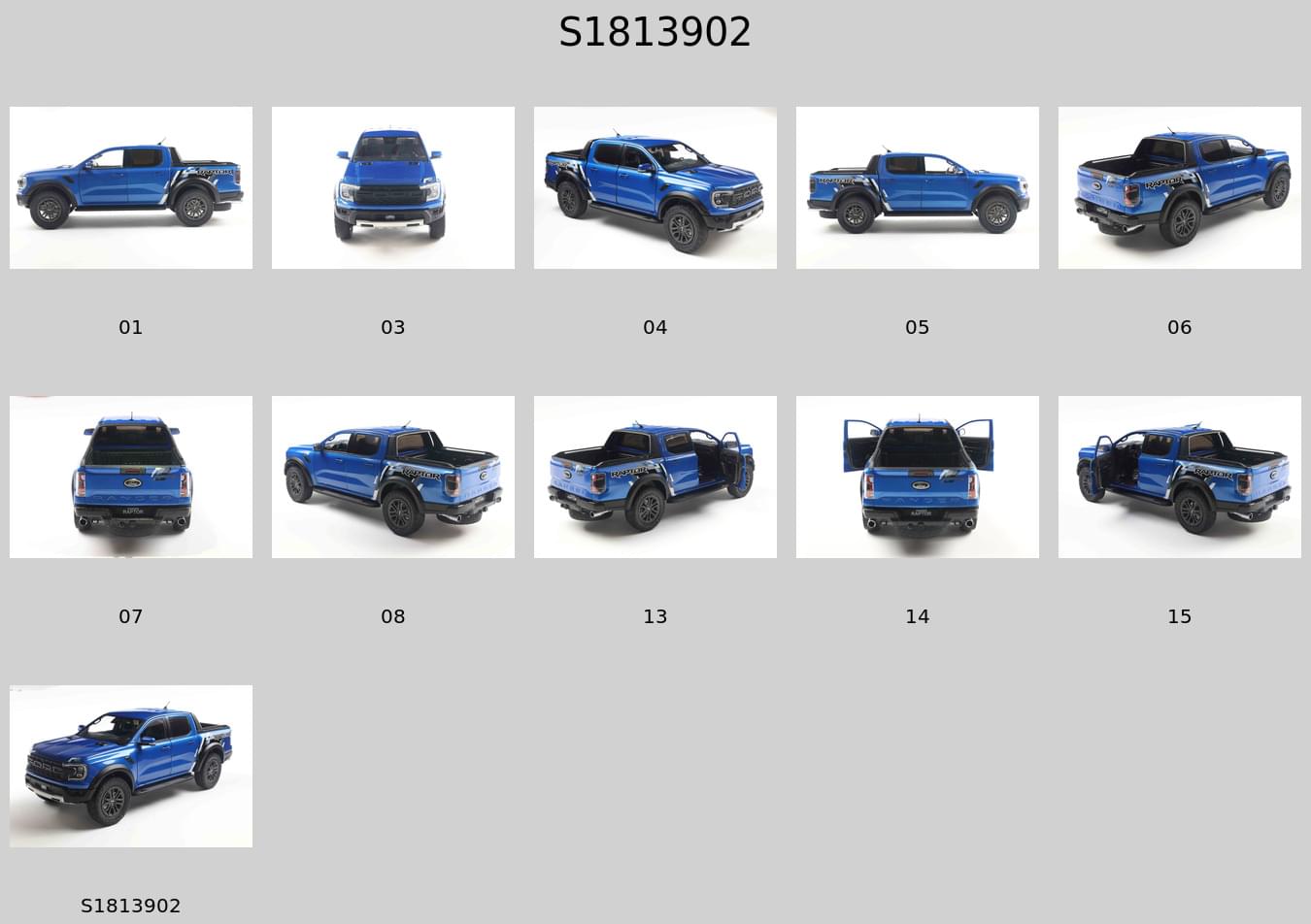 Solido S1813902 Voiture miniature collection 1/18 Ford Ranger Raptor – bleu Raptor – 2024