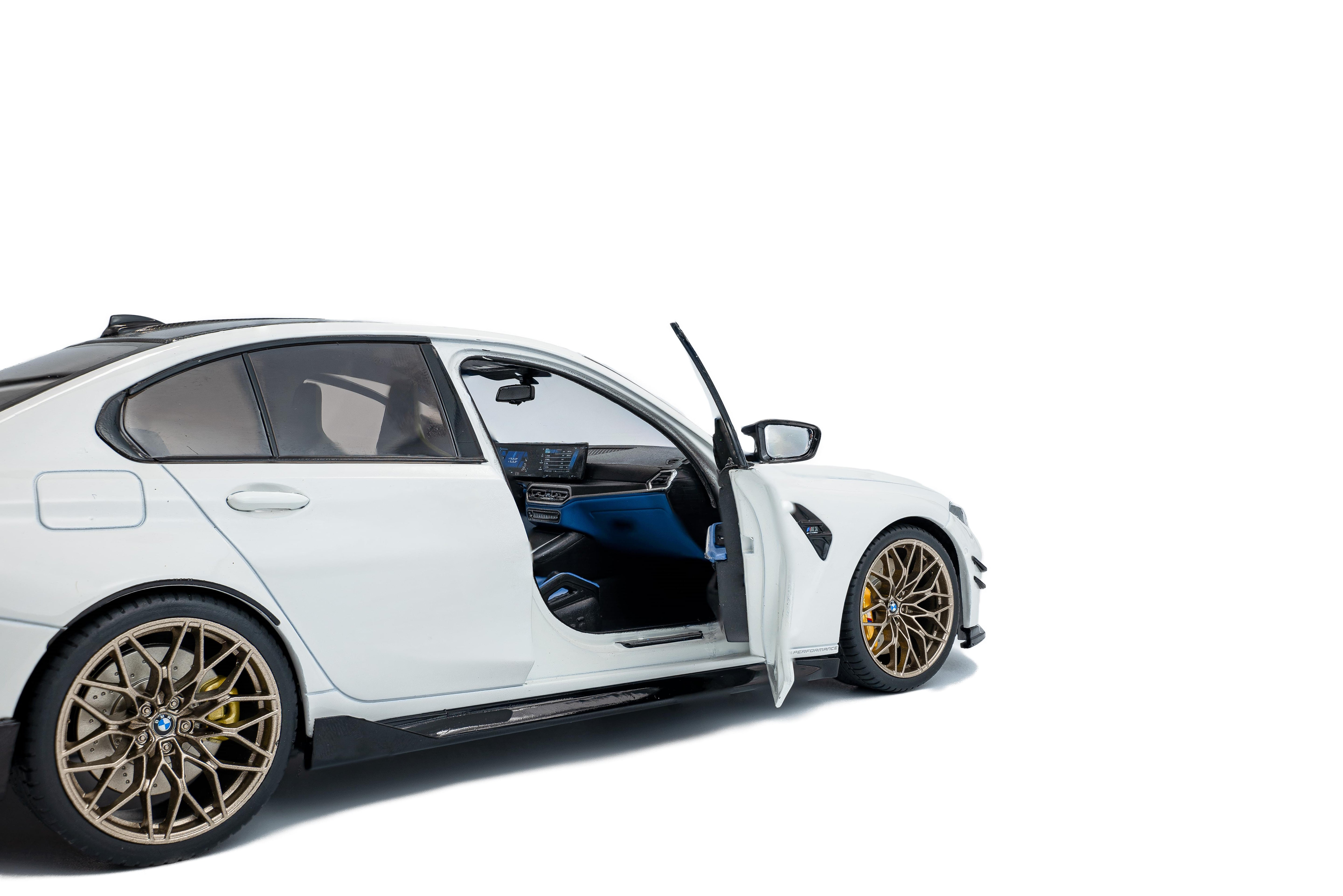 Solido S1814301 Voiture miniature collection 1/18 BMW M3 Performance parts – Alpineweiss uni – 2024
