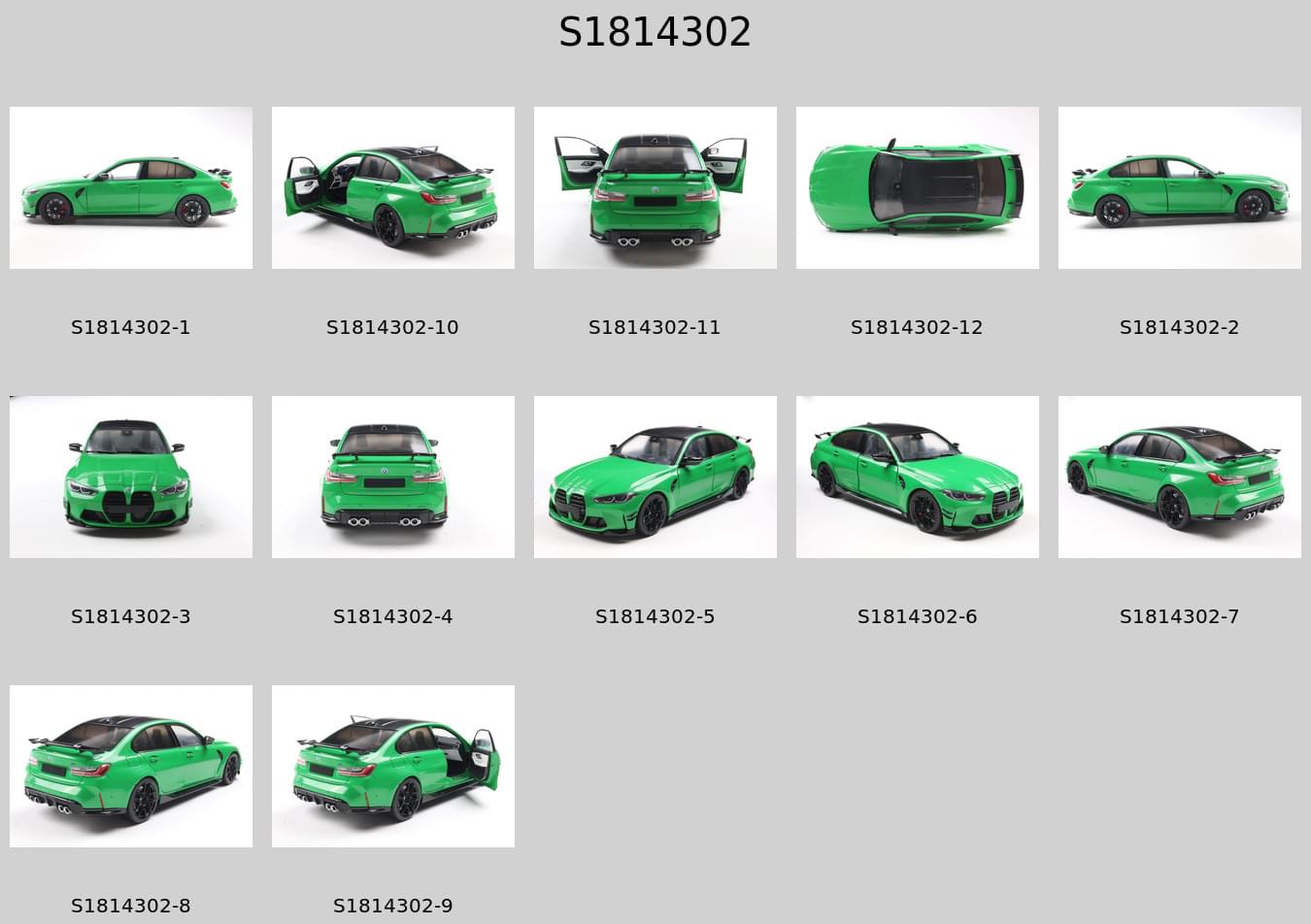 Solido S1814302 Voiture miniature collection 1/18 BMW M3 Performance parts – Signal Green uni – 2024