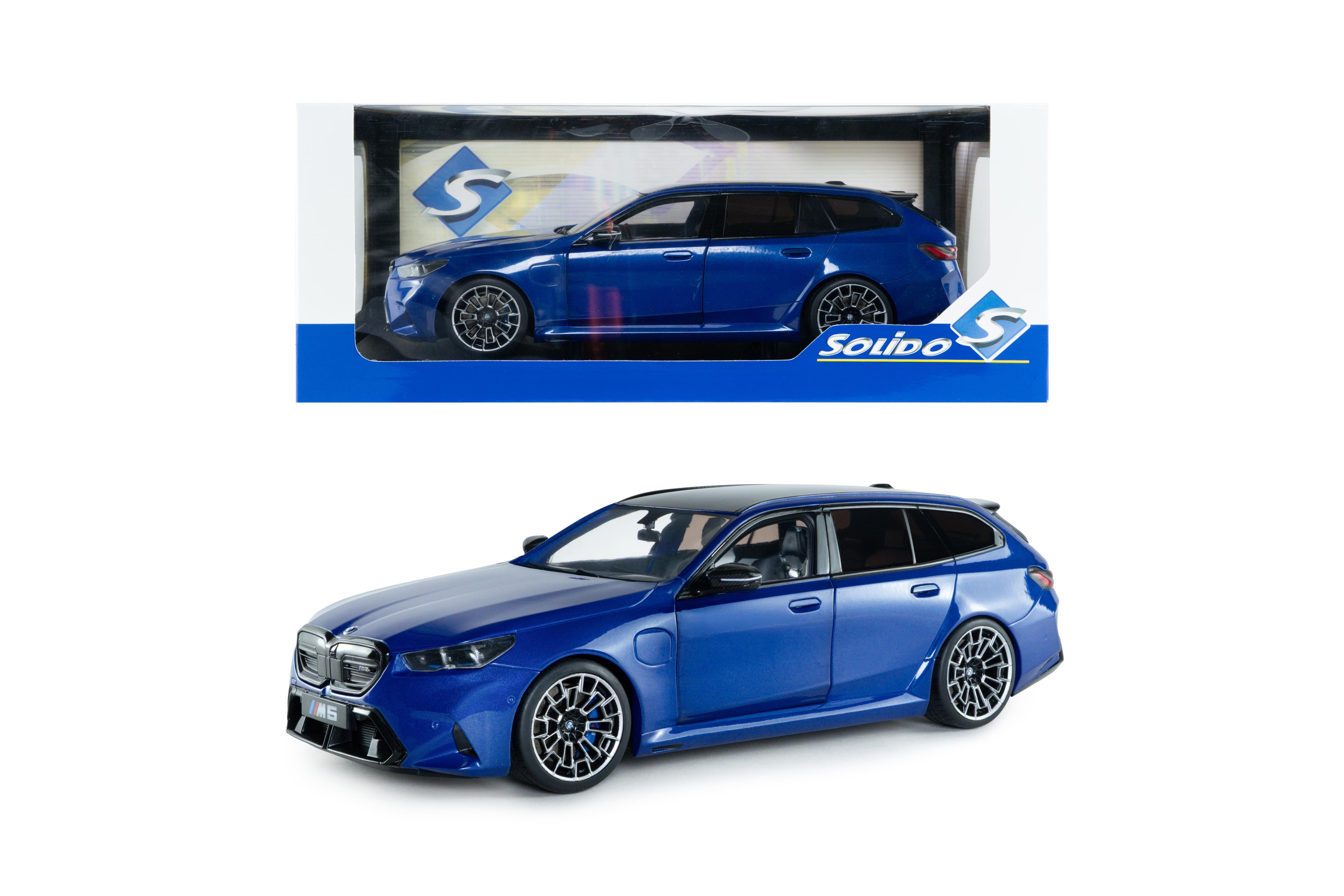 Solido S1814801 Voiture miniature collection 1/18 BMW M5 TOURING – M bleu marine Metallic – 2024