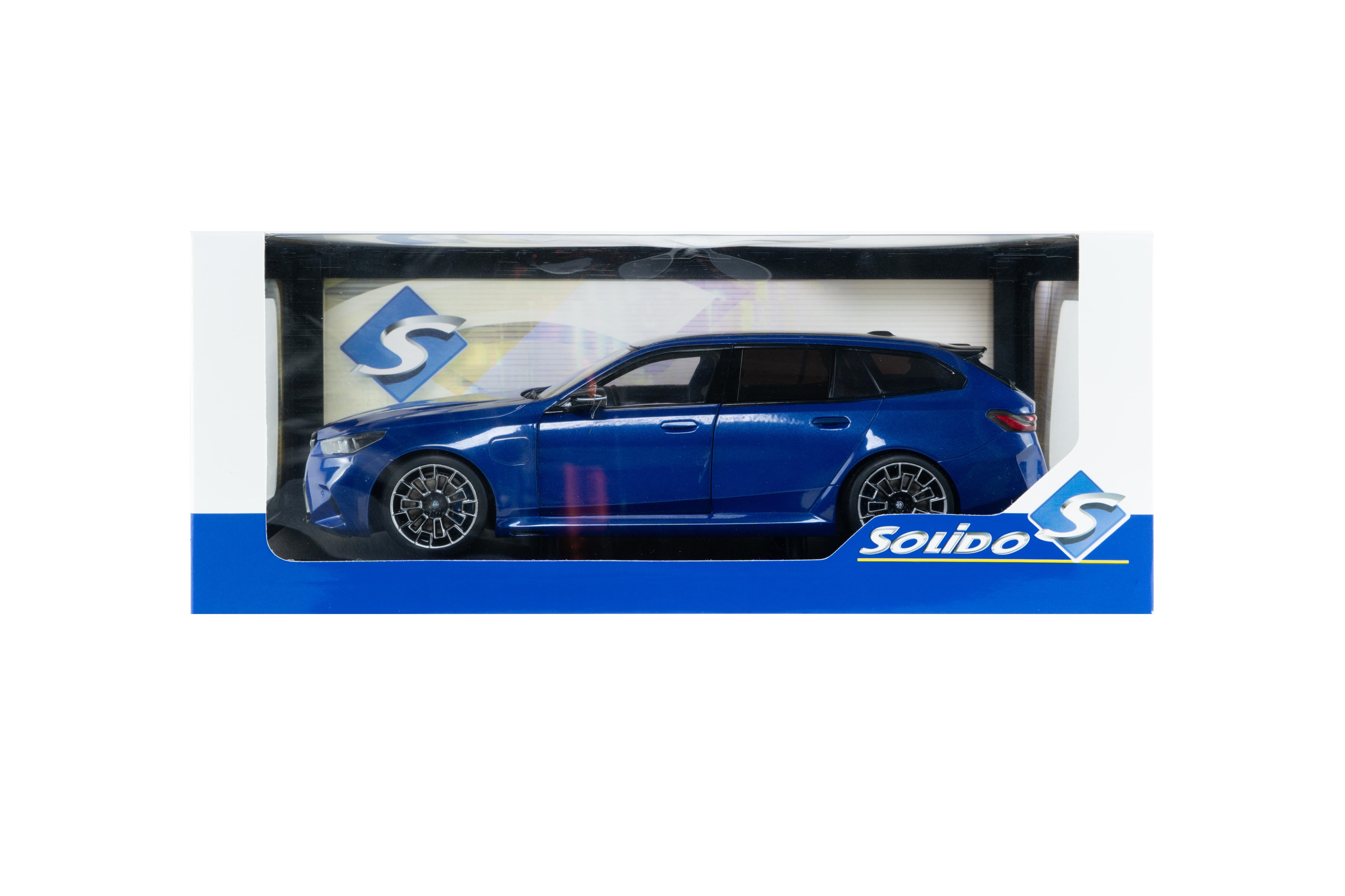 Solido S1814801 Voiture miniature collection 1/18 BMW M5 TOURING – M bleu marine Metallic – 2024