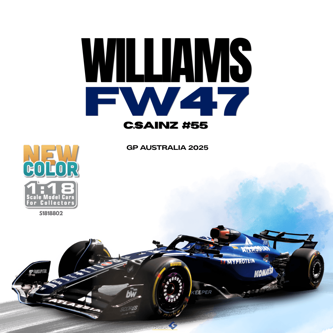 Solido S1818802 Voiture miniature collection 1/18 Williams FW47 No 55 Sainz Australie 2025