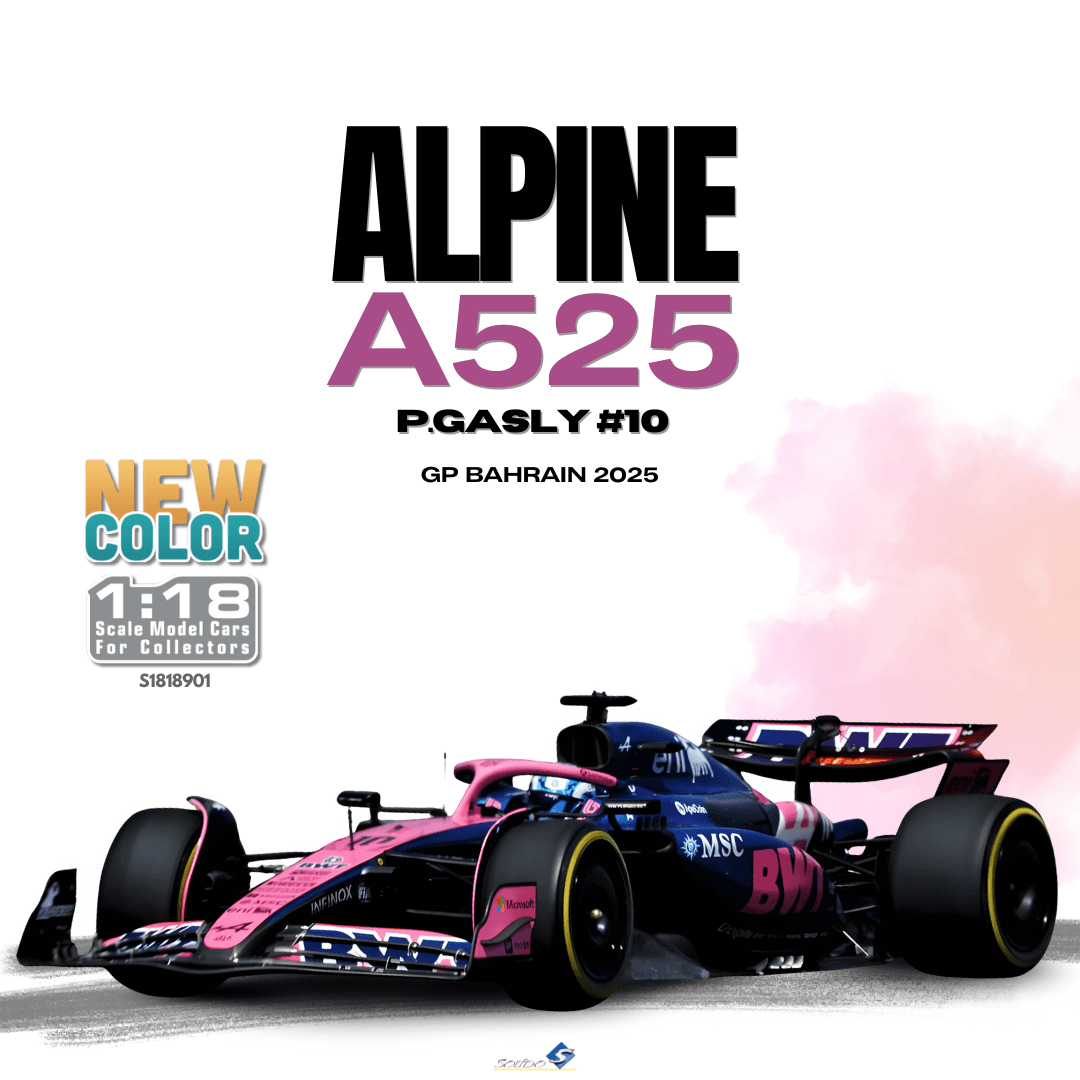 Solido S1818901 Voiture miniature collection 1/18 Alpine A525 No 10 Gasly Bahrain 2025