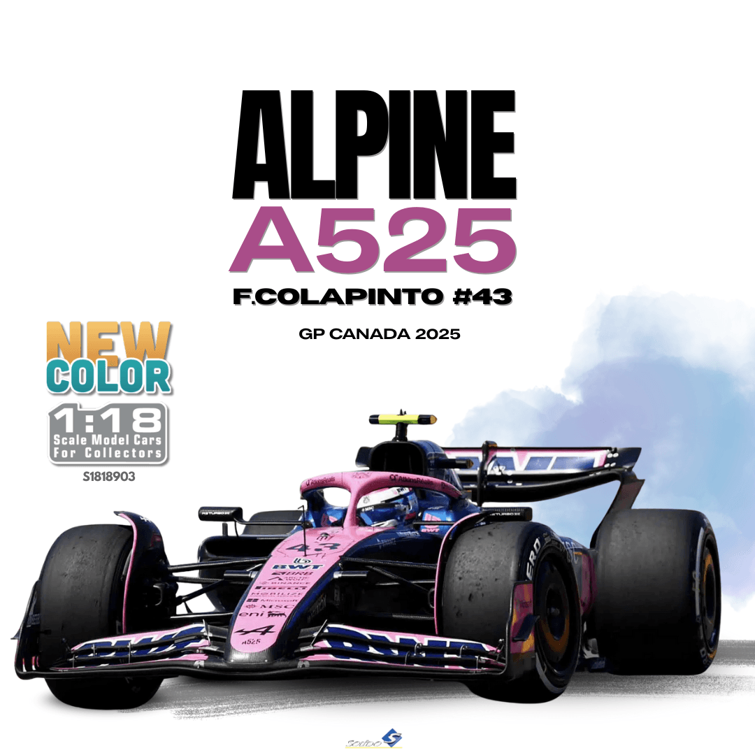Solido S1818903 Voiture miniature collection 1/18 Alpine A525 No 43 Colapinto Canada 2025