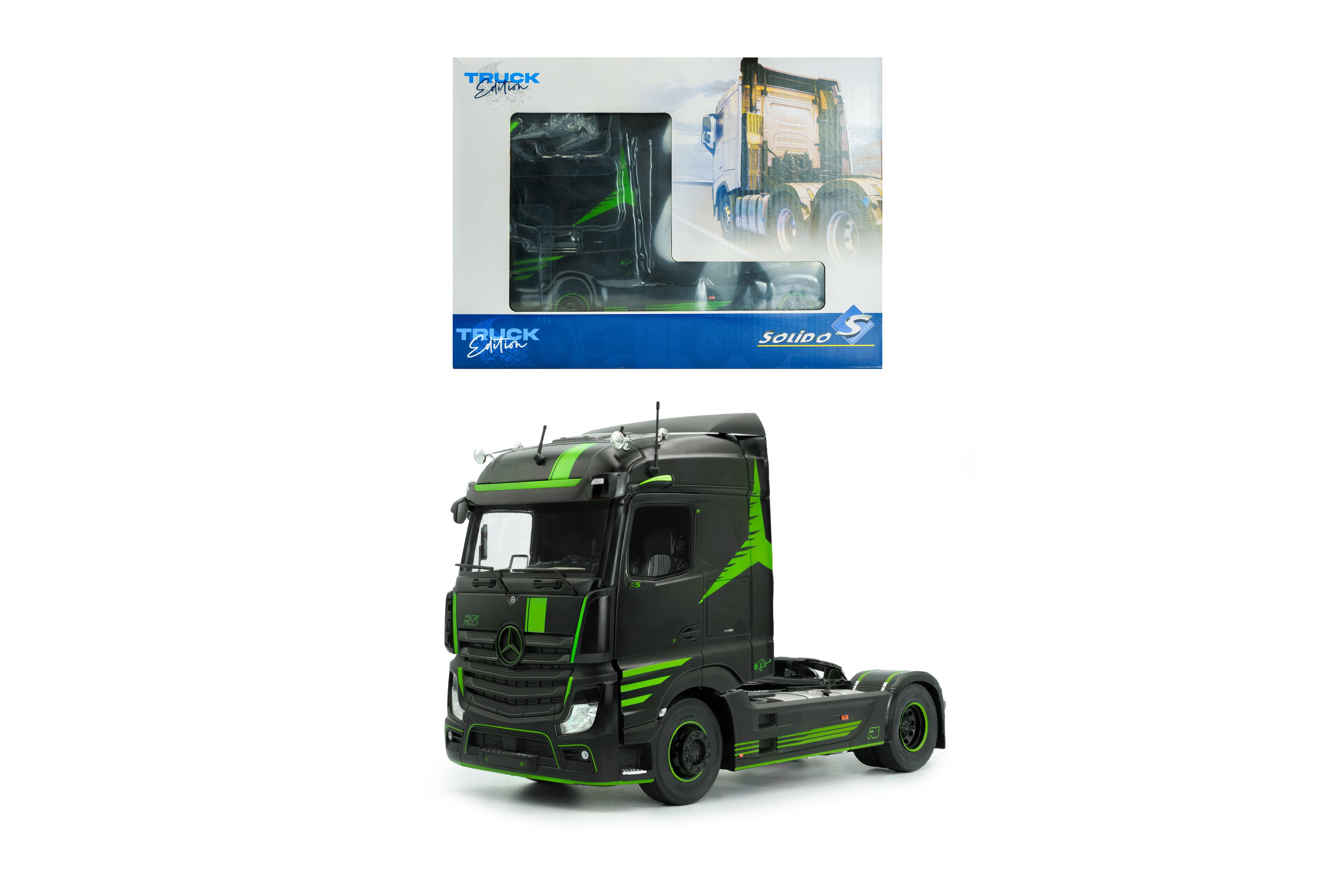 Solido S2400107 Voiture miniature collection 1/24 Volvo FH Globetrotter XL Neon vert 2023 - Breizh Modélisme.