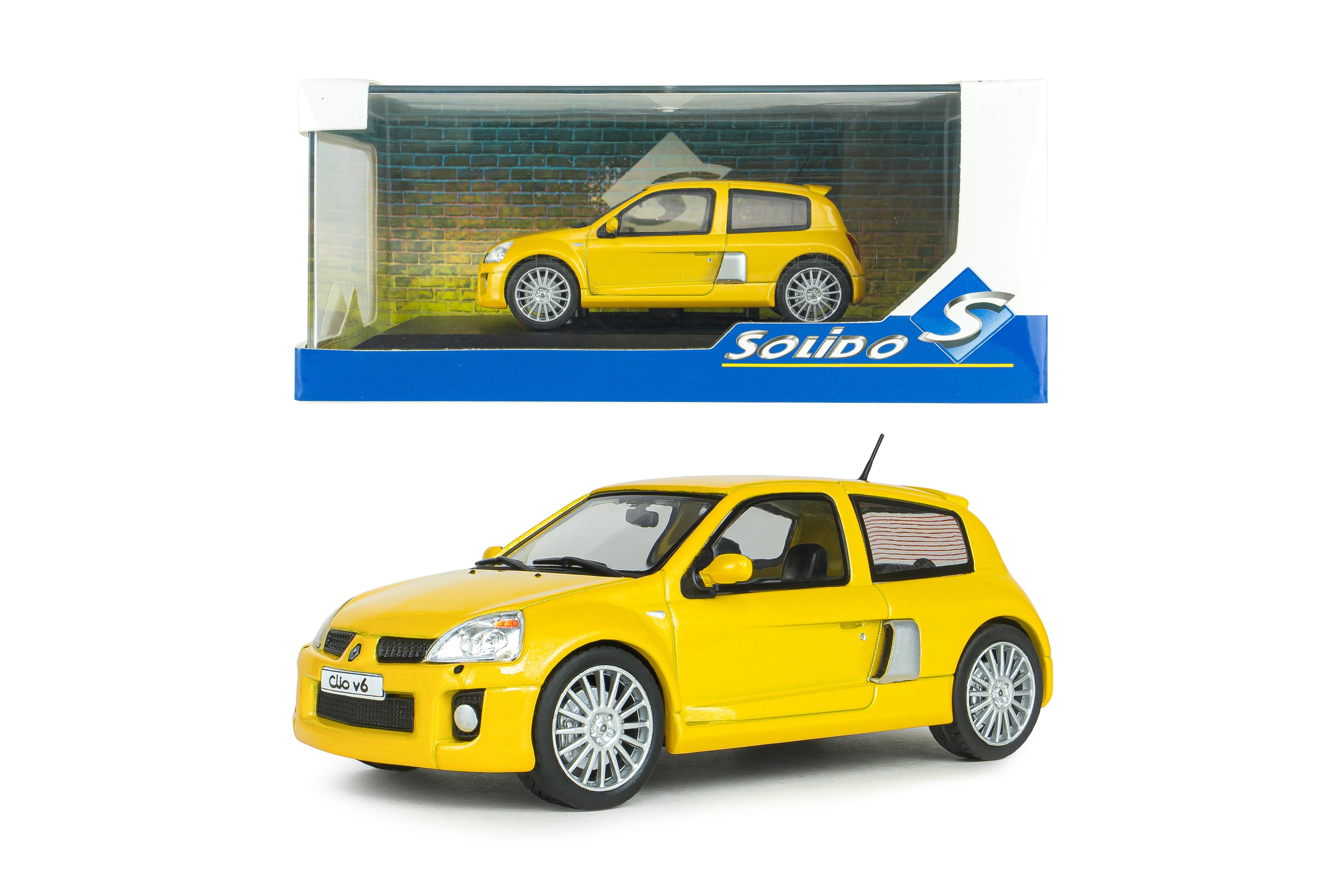 Voiture miniature 1/43 Renault Clio V6 Ph 2 2003 Jaune Sirius Solido S4318102