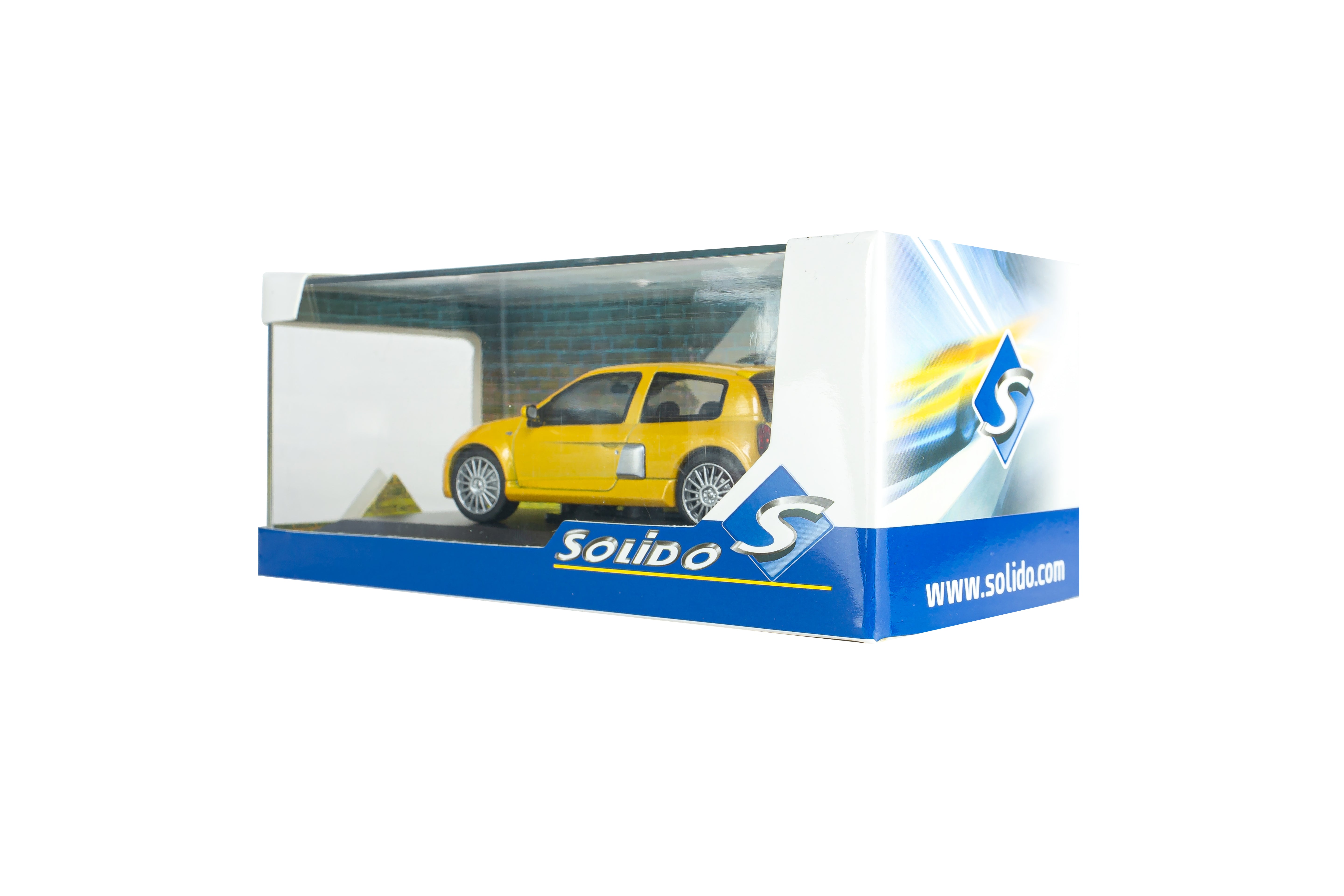 Voiture miniature 1/43 Renault Clio V6 Ph 2 2003 Jaune Sirius Solido S4318102