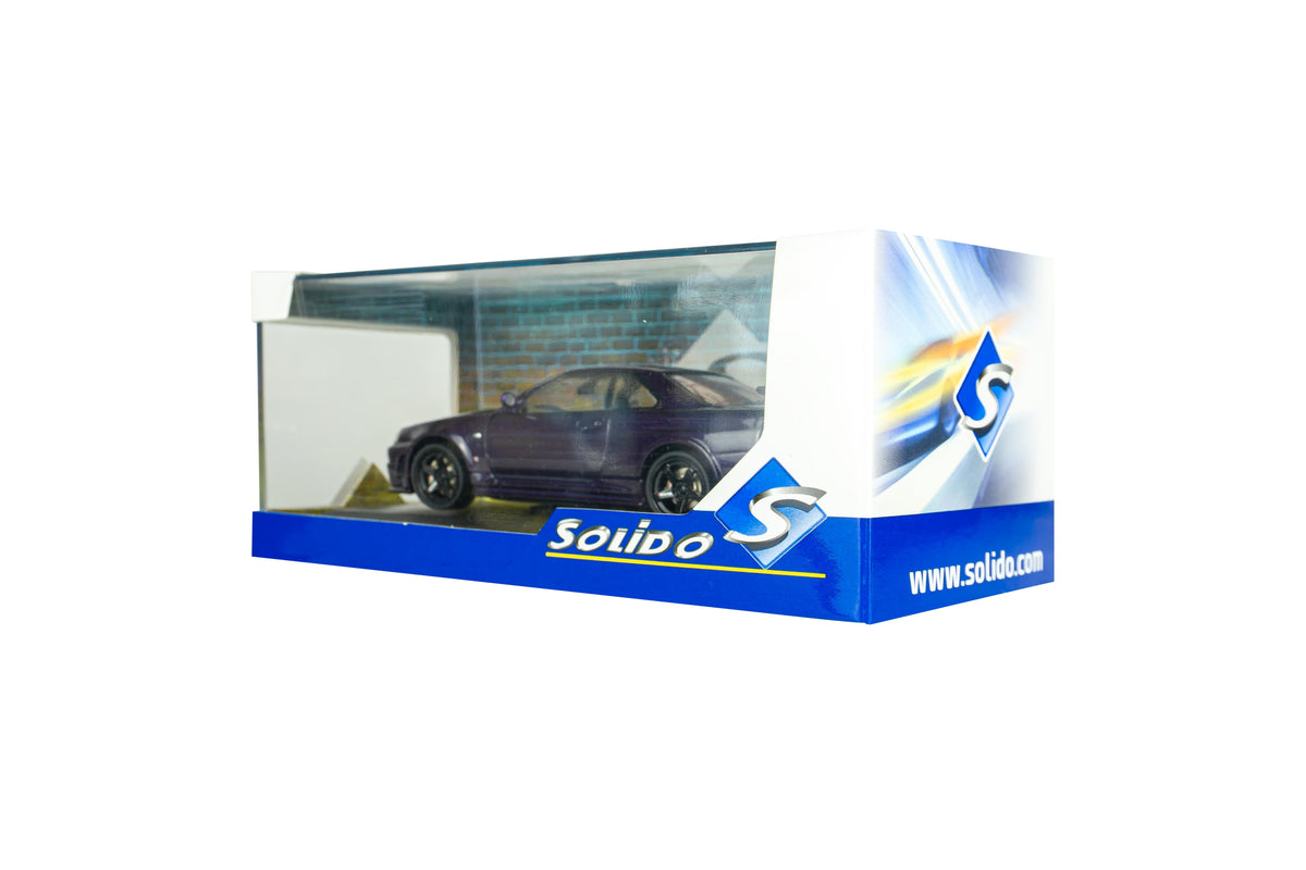 Voiture miniature 1/43 Nissan Skyline GT-R (R34) Z Tune 1999 Midnight Purple Solido S4318201