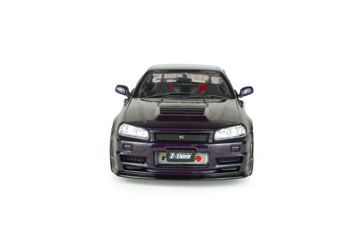 Voiture miniature 1/43 Nissan Skyline GT-R (R34) Z Tune 1999 Midnight Purple Solido S4318201