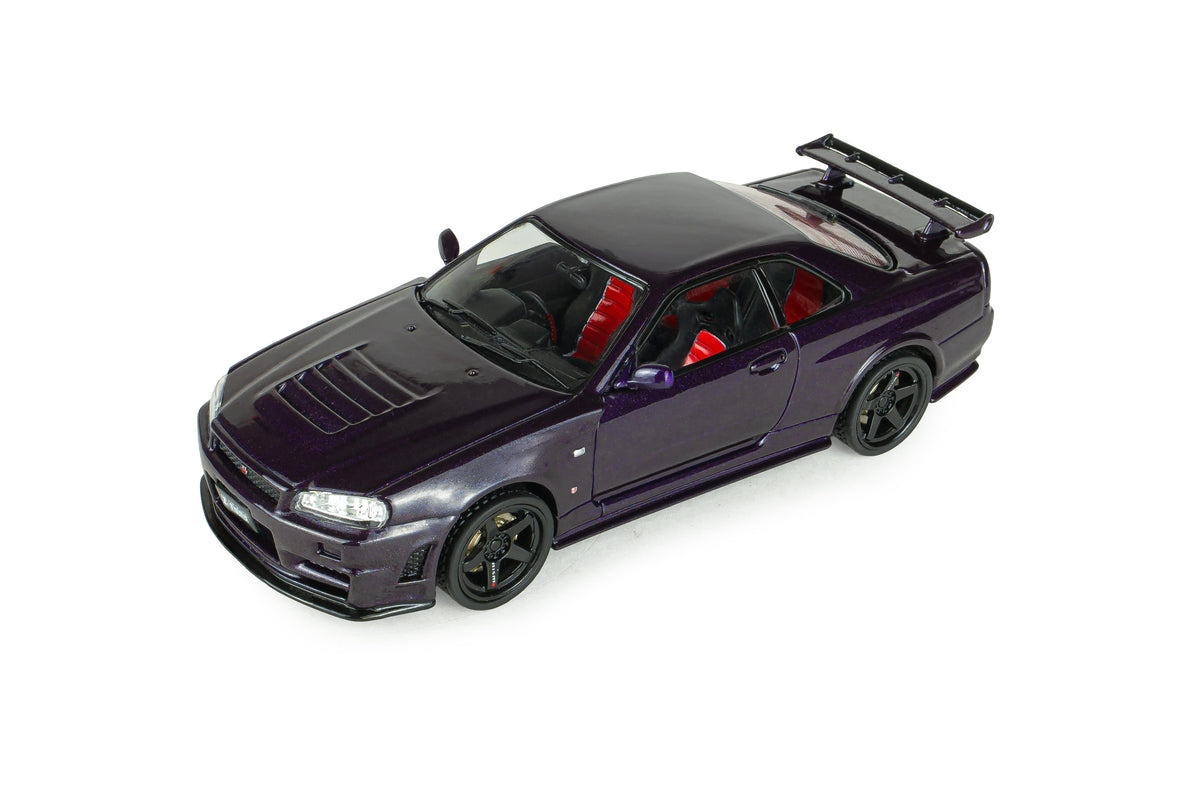 Voiture miniature 1/43 Nissan Skyline GT-R (R34) Z Tune 1999 Midnight Purple Solido S4318201