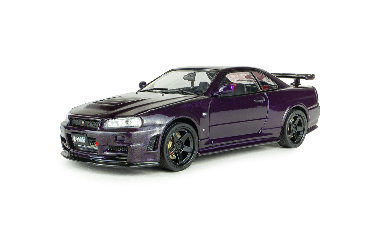 Voiture miniature 1/43 Nissan Skyline GT-R (R34) Z Tune 1999 Midnight Purple Solido S4318201