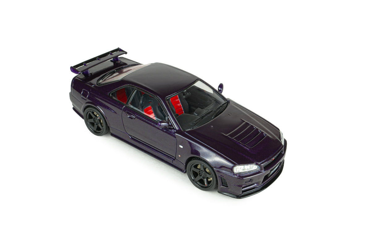 Voiture miniature 1/43 Nissan Skyline GT-R (R34) Z Tune 1999 Midnight Purple Solido S4318201