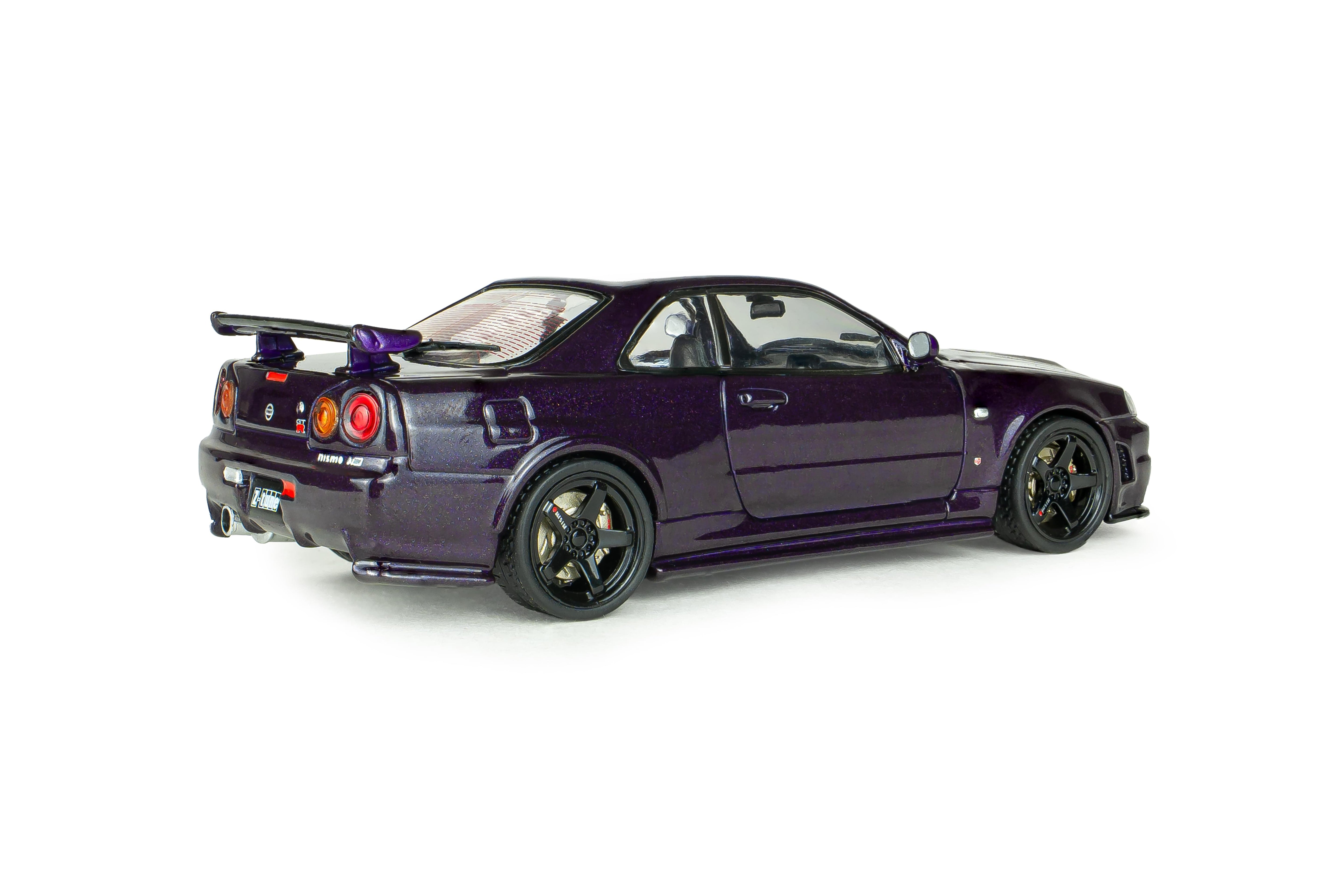 Voiture miniature 1/43 Nissan Skyline GT-R (R34) Z Tune 1999 Midnight Purple Solido S4318201