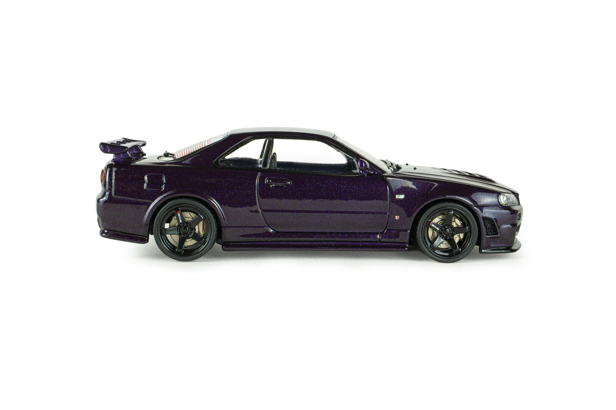Voiture miniature 1/43 Nissan Skyline GT-R (R34) Z Tune 1999 Midnight Purple Solido S4318201