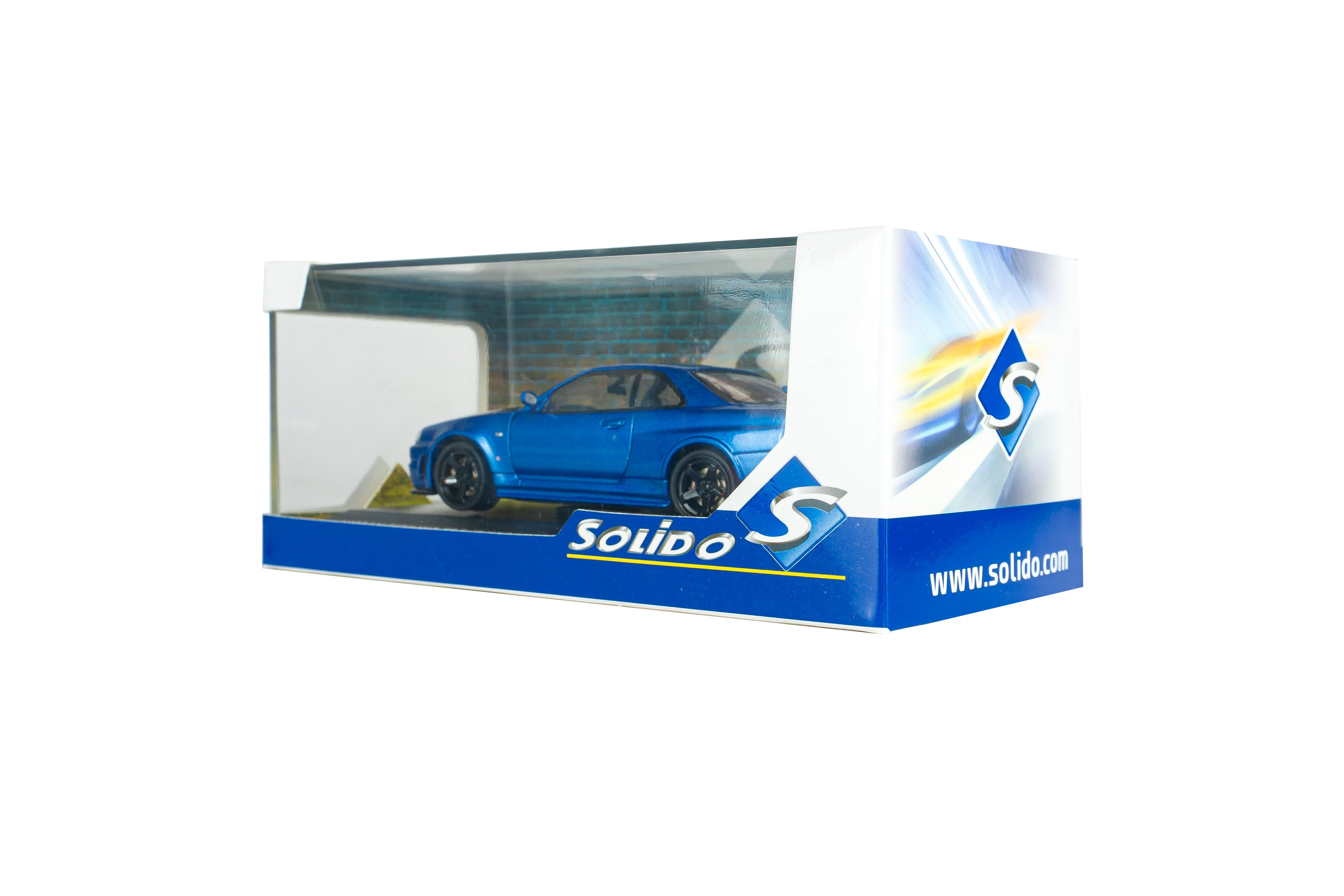 Voiture miniature 1/43 Nissan Skyline GT-R (R34) Z Tune 1998 Bayside Blue Solido S4318202