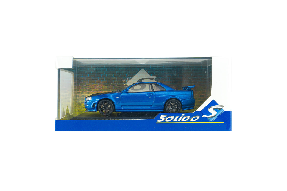 Voiture miniature 1/43 Nissan Skyline GT-R (R34) Z Tune 1998 Bayside Blue Solido S4318202
