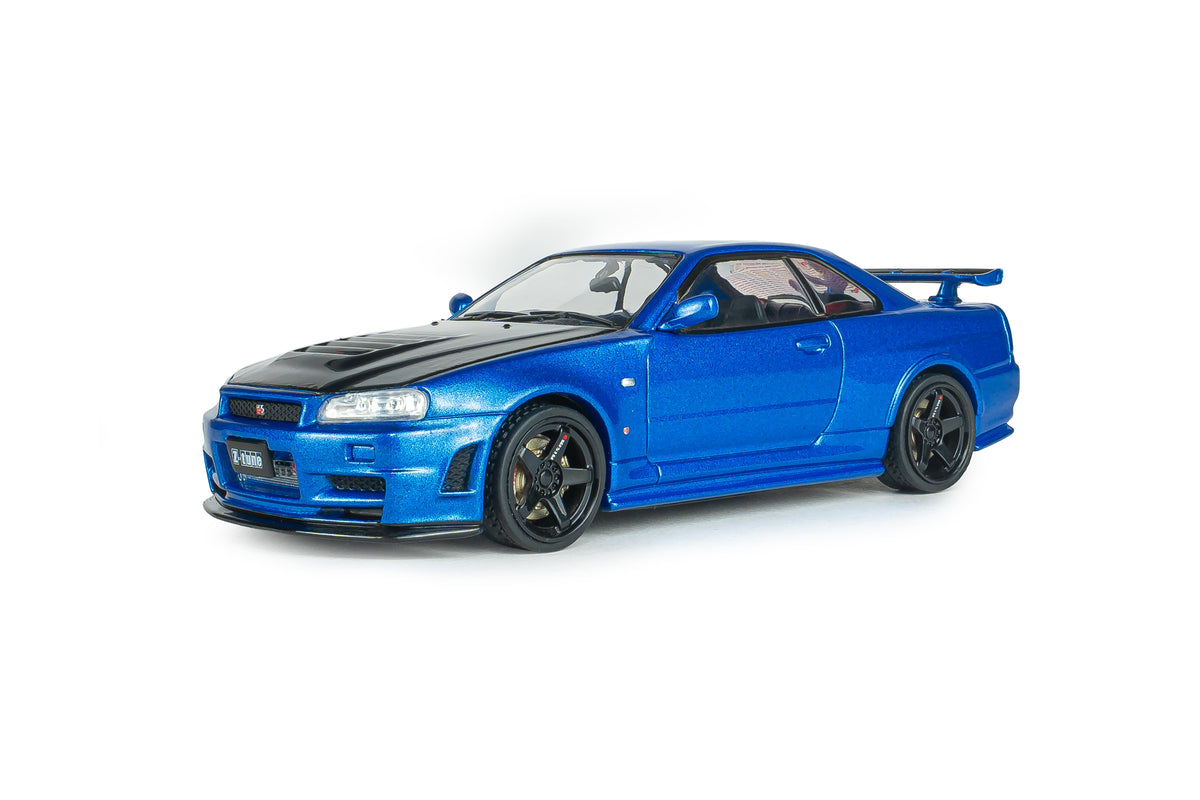 Voiture miniature 1/43 Nissan Skyline GT-R (R34) Z Tune 1998 Bayside Blue Solido S4318202