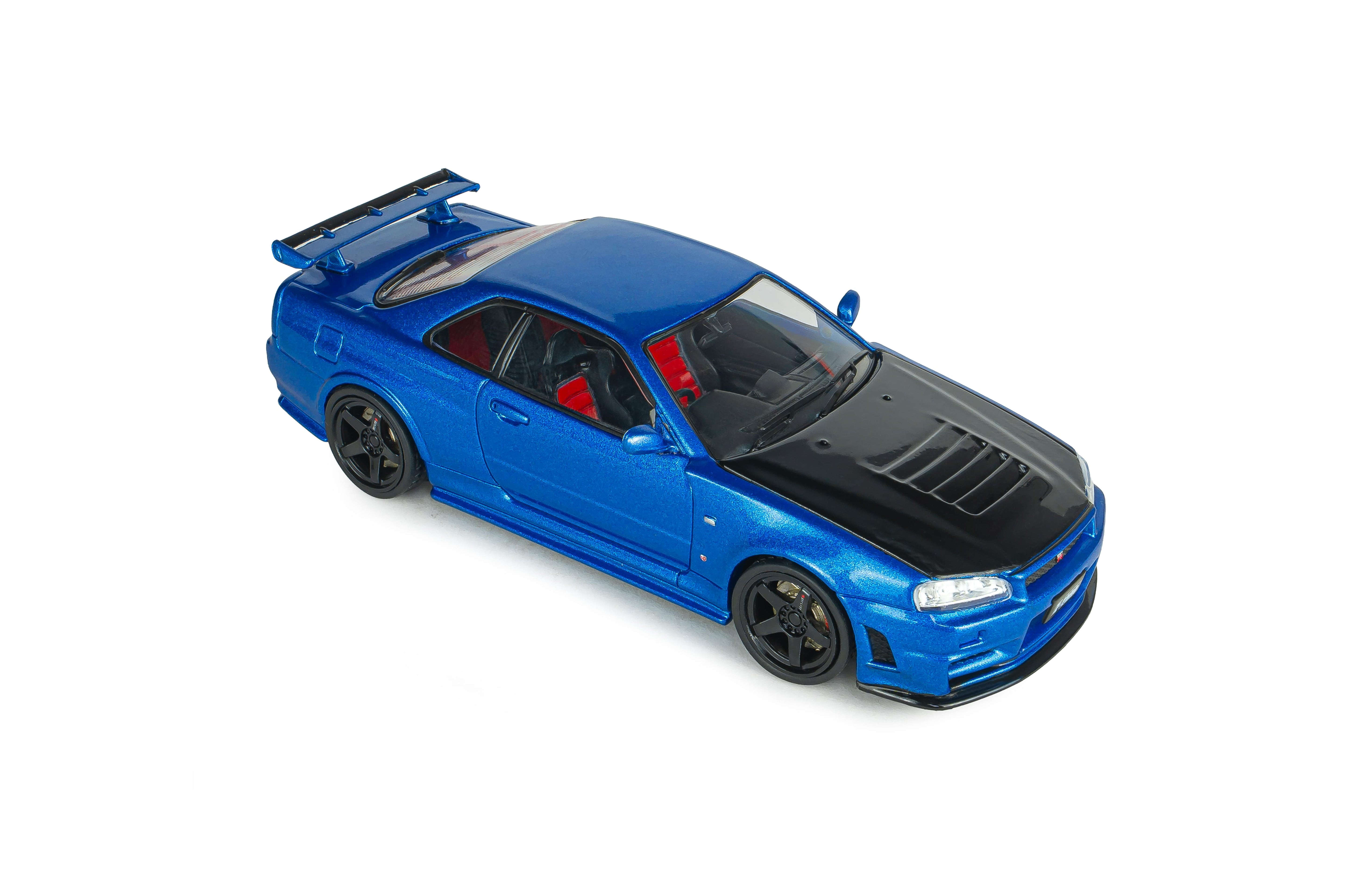 Voiture miniature 1/43 Nissan Skyline GT-R (R34) Z Tune 1998 Bayside Blue Solido S4318202