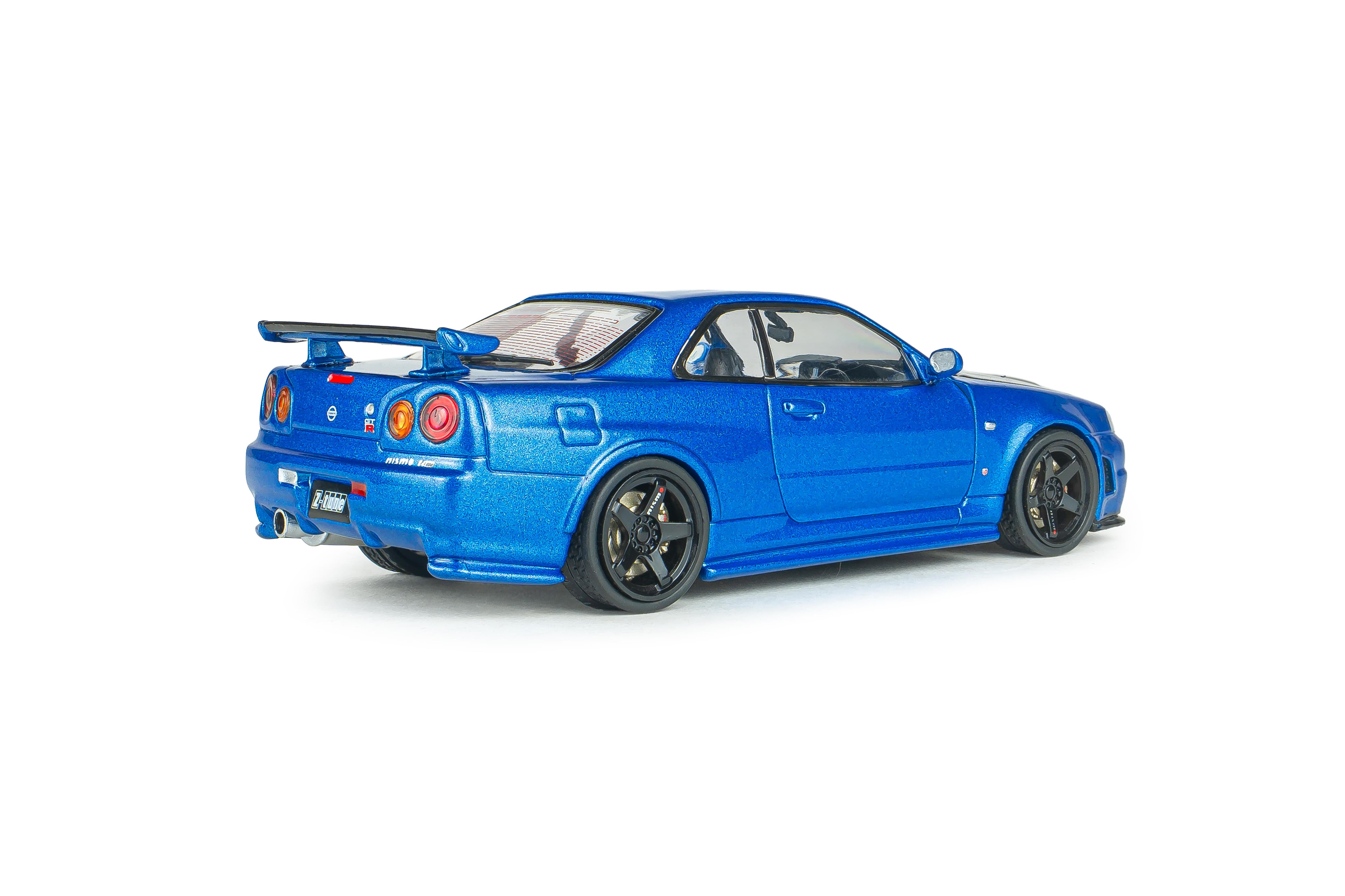 Voiture miniature 1/43 Nissan Skyline GT-R (R34) Z Tune 1998 Bayside Blue Solido S4318202