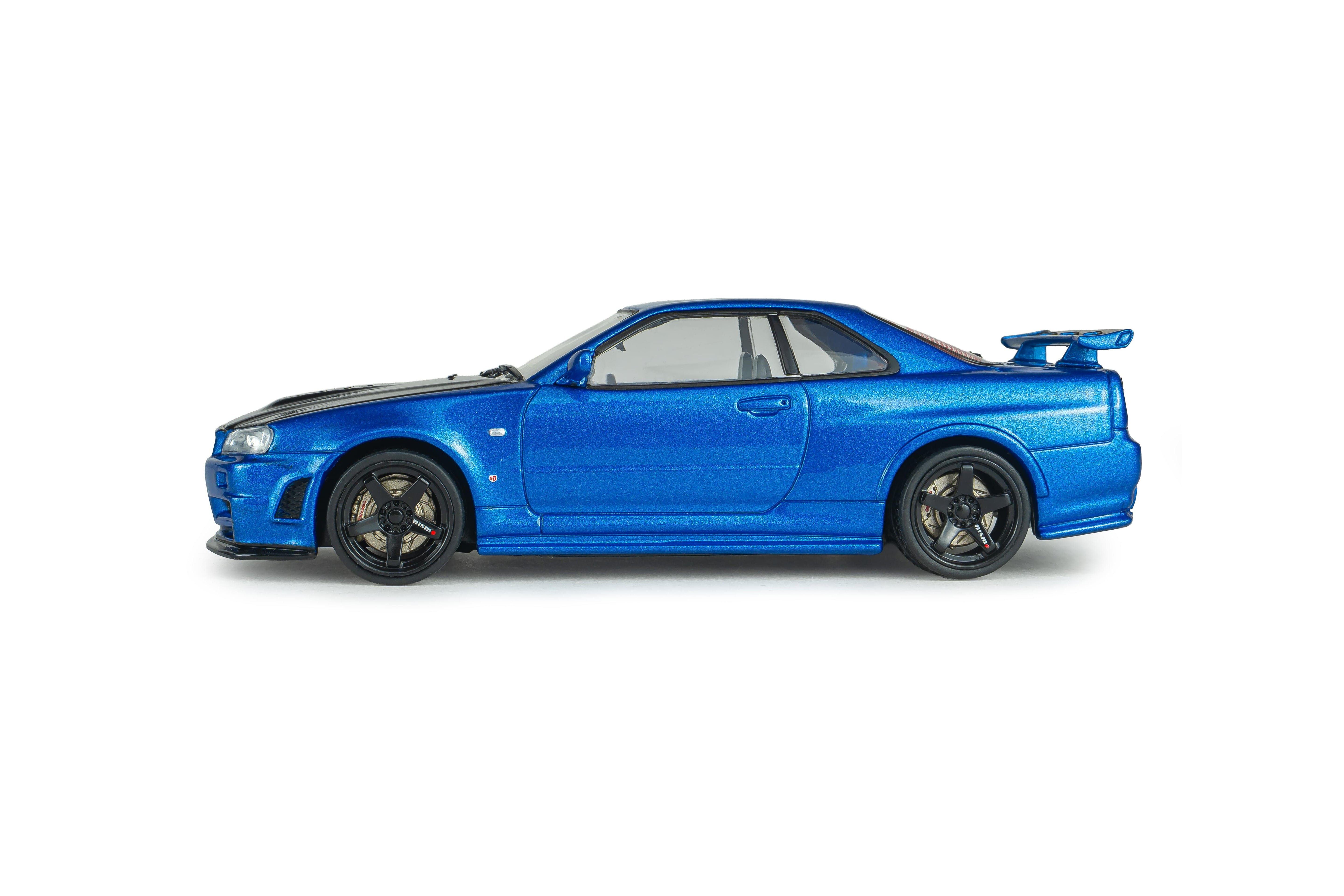 Voiture miniature 1/43 Nissan Skyline GT-R (R34) Z Tune 1998 Bayside Blue Solido S4318202