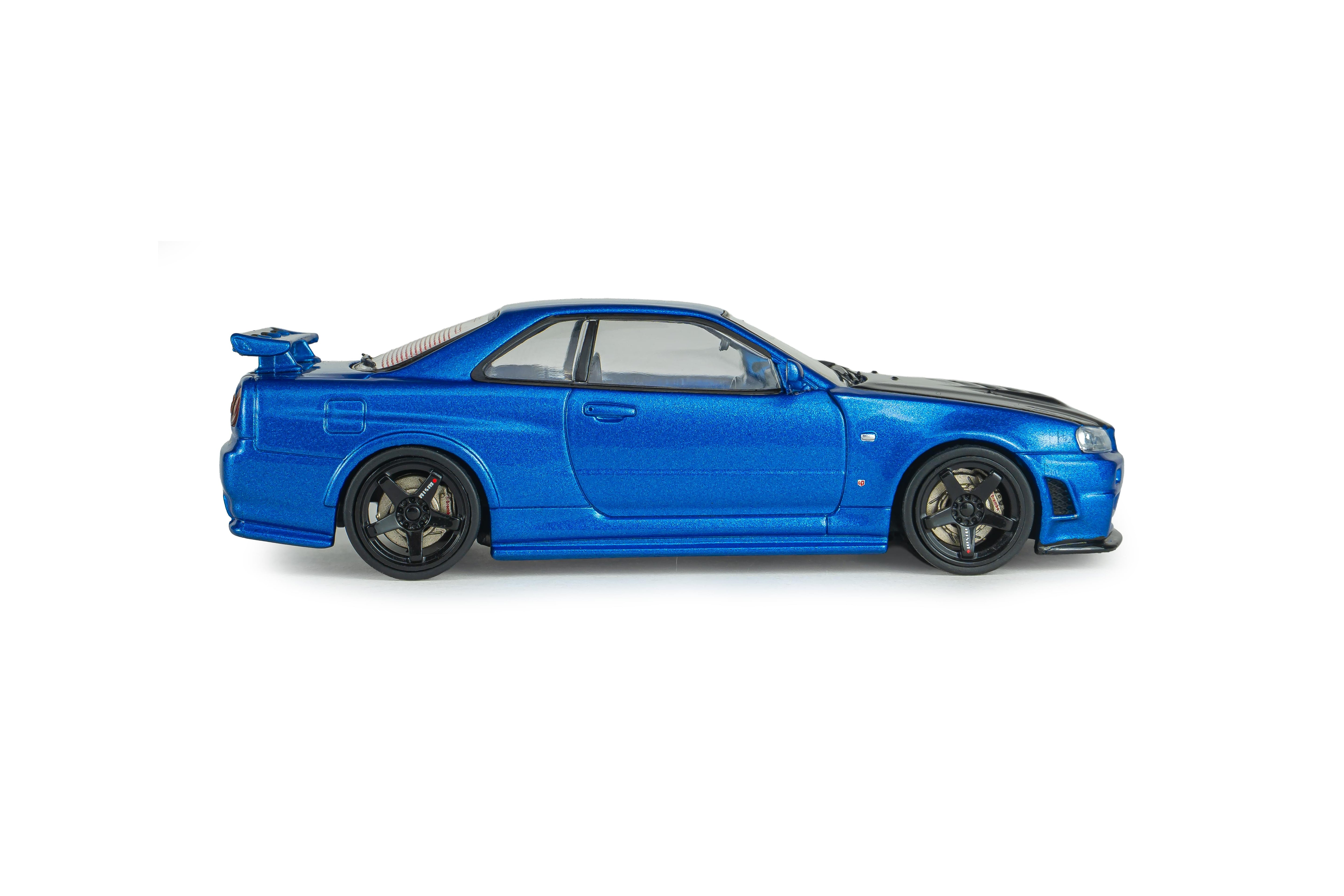 Voiture miniature 1/43 Nissan Skyline GT-R (R34) Z Tune 1998 Bayside Blue Solido S4318202