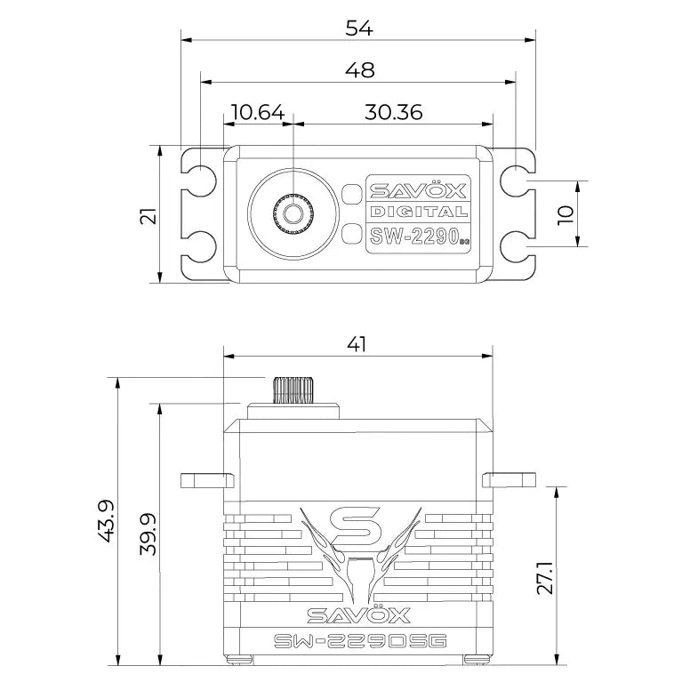 Savox Servo SW-2290SG 70kg 0.11s 8.4V Métal