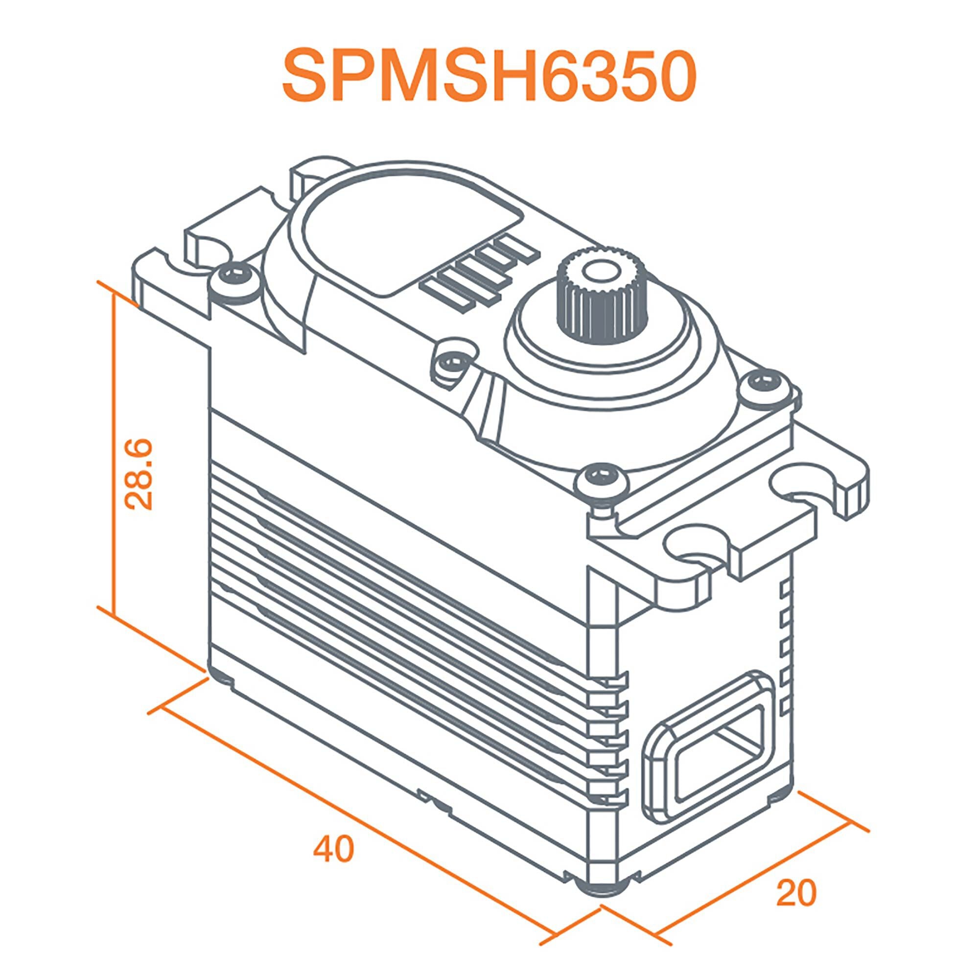 Servomoteur numérique standard brushless HV H6350 - SPMSH6350 - Breizh Modélisme.