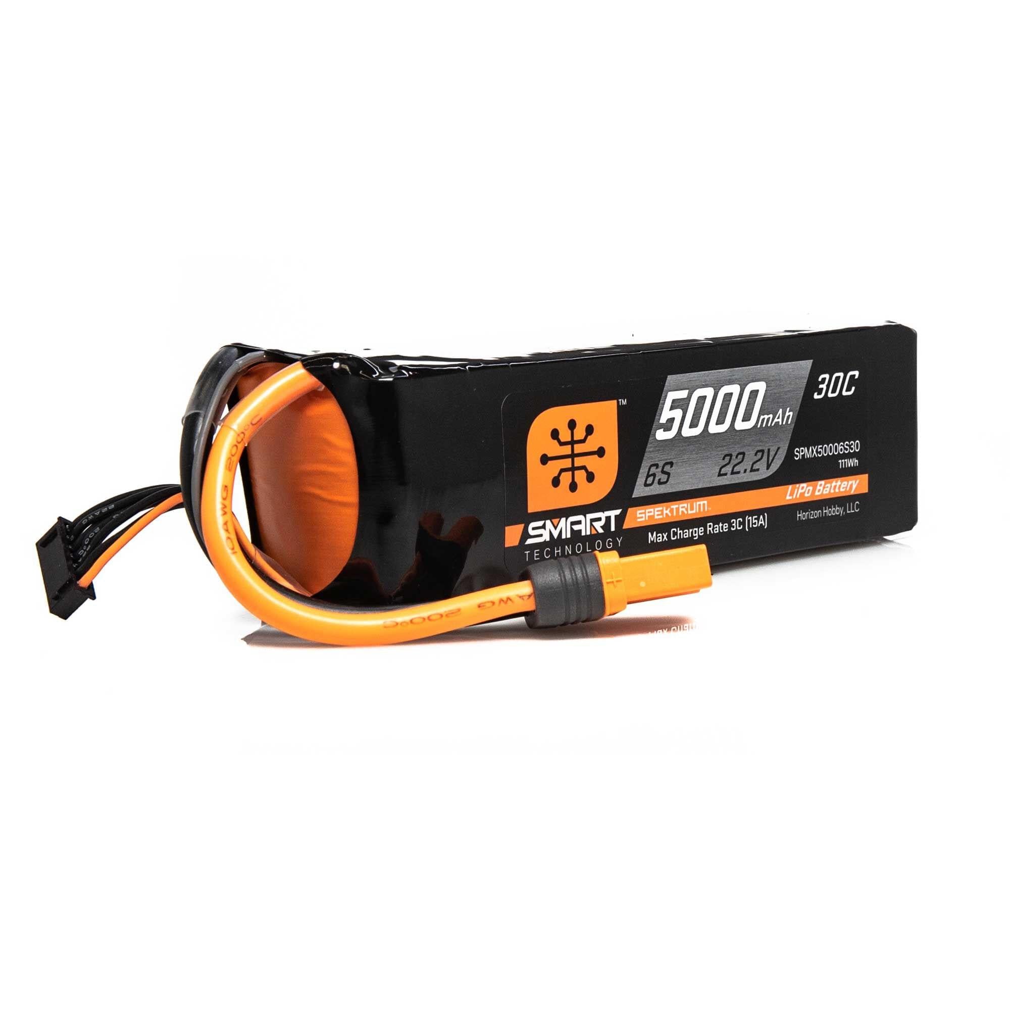 Batterie LiPo intelligente 22,2V 5000 mAh 6S 30C IC5 - SPMX50006S30