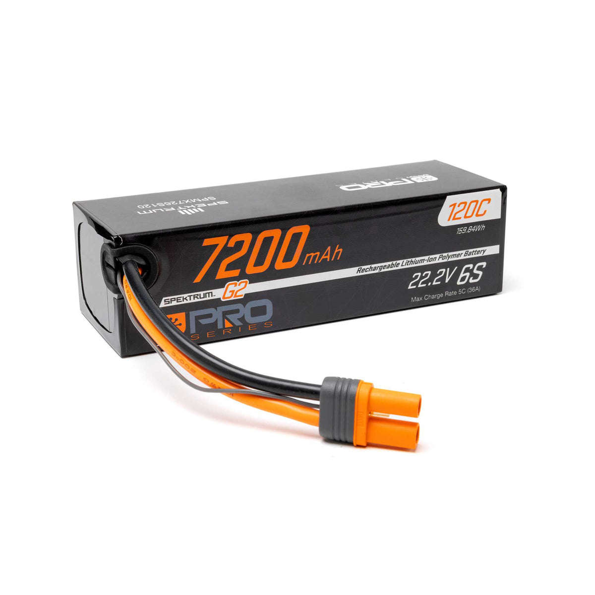 Batterie LiPo 6S Smart G2 Pro Basher 22,2 V 7200 mAh (120C) IC5 SPMX726S120 - Breizh Modélisme.
