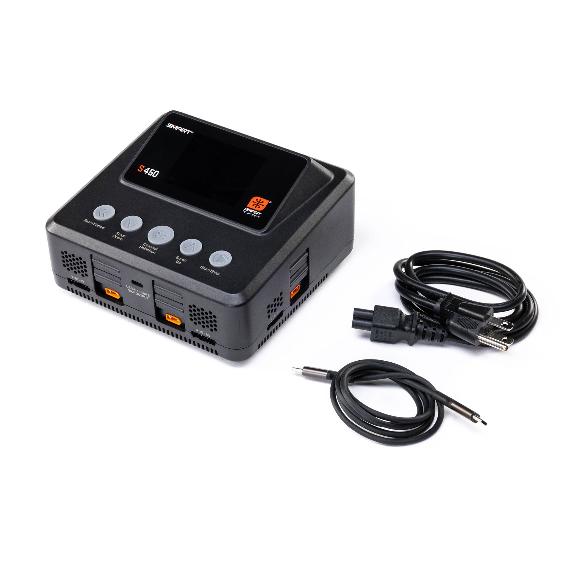 Chargeur intelligent AC/DC S450 G2 4x50W - SPMXC3040I - Breizh Modélisme.