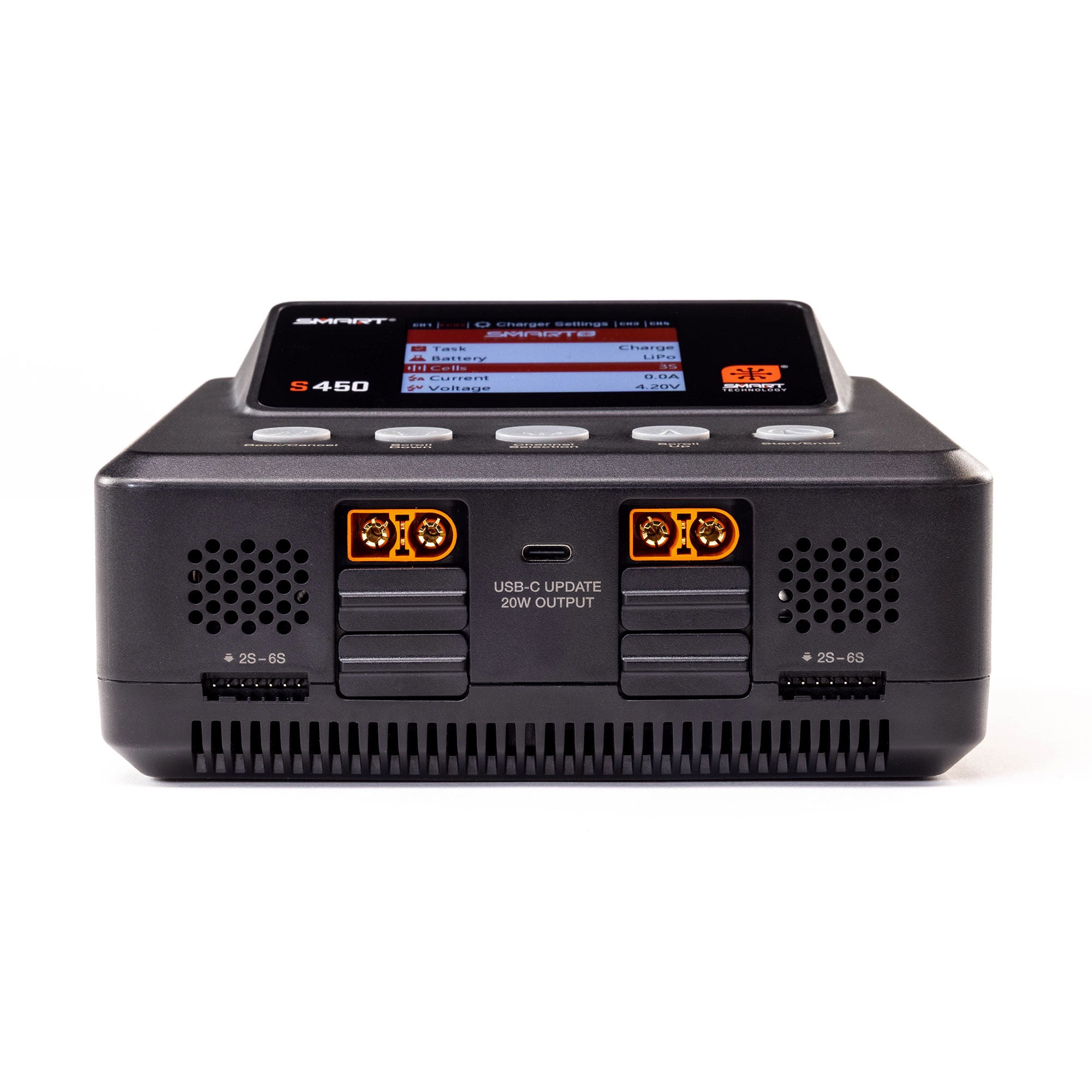 Chargeur intelligent AC/DC S450 G2 4x50W - SPMXC3040I - Breizh Modélisme.