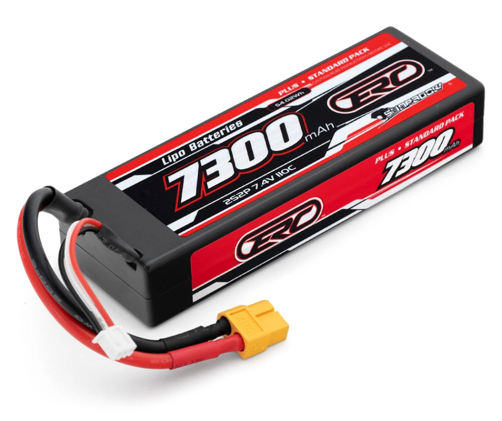 Batterie LiPo 2S 7.4V 7300mAh 110C 2S2P prise XT60 - SW256402 - Breizh Modélisme.