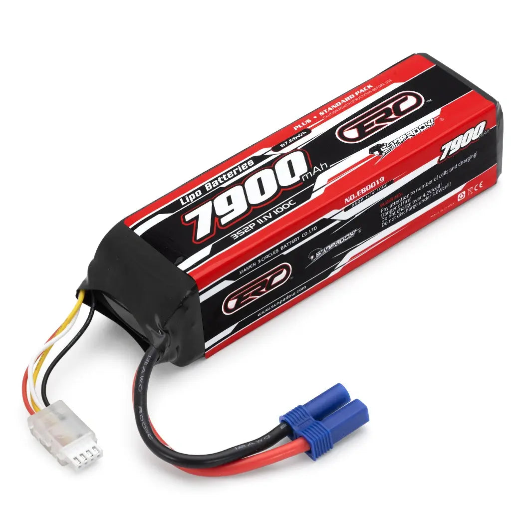 Batterie LiPo 3S 11,1V 7900mAh 100C 3S1P EC5 - SW256418 - Breizh Modélisme.