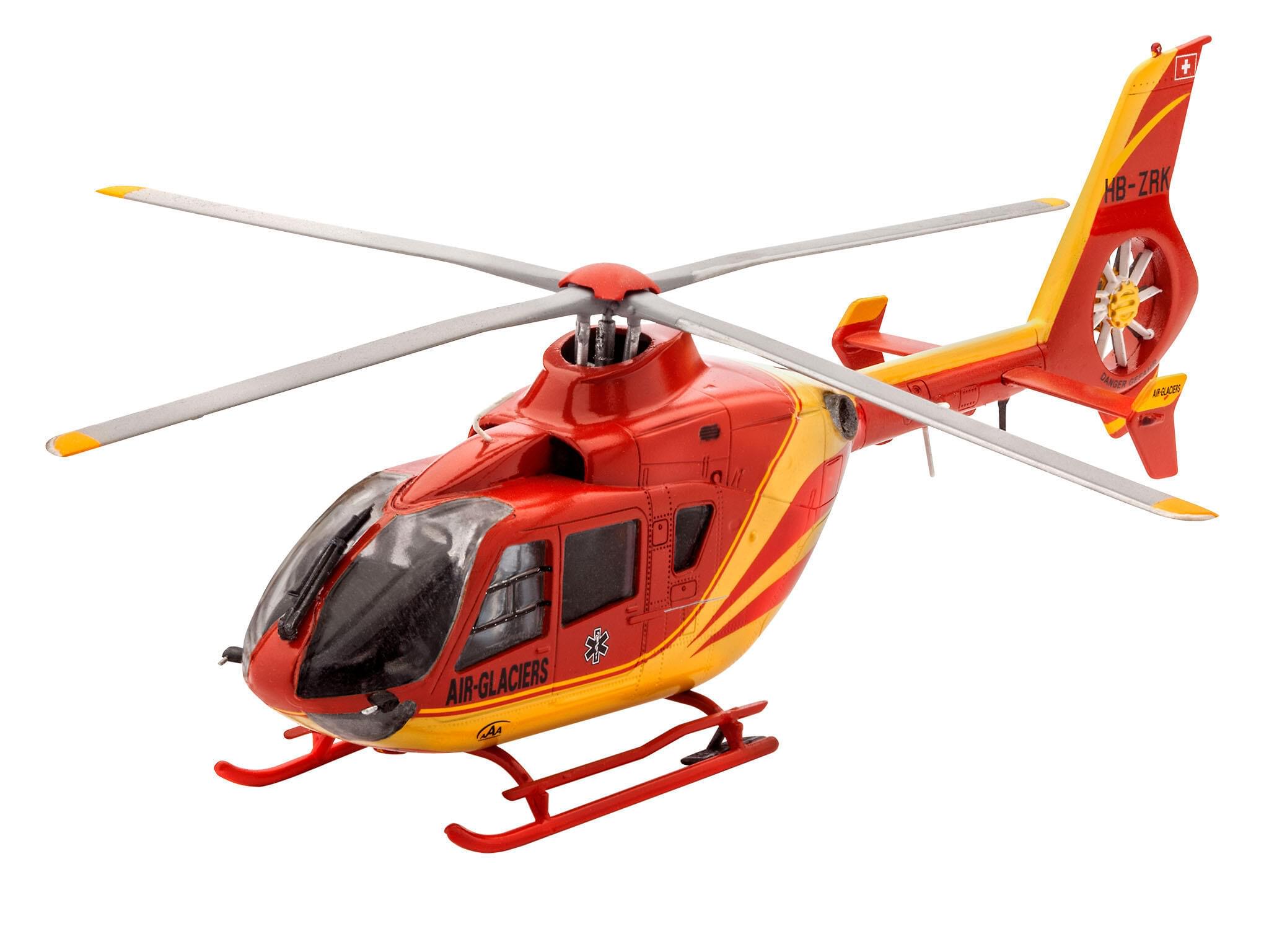 Maquette Revell Starter kit 74986 Airbus Helicopters EC135 "Air-Glaciers avec accessoires de base