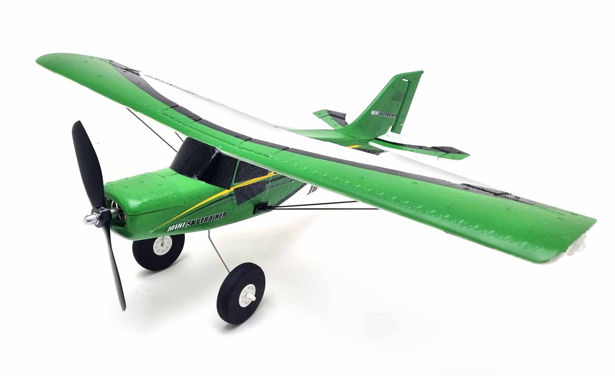 Avion débutant mini Skytrainer vert - T4531GR - Breizh Modélisme.