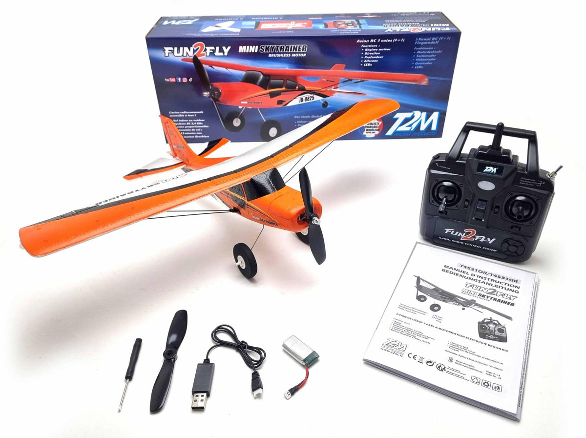 Avion débutant mini Skytrainer orange - T4531OR