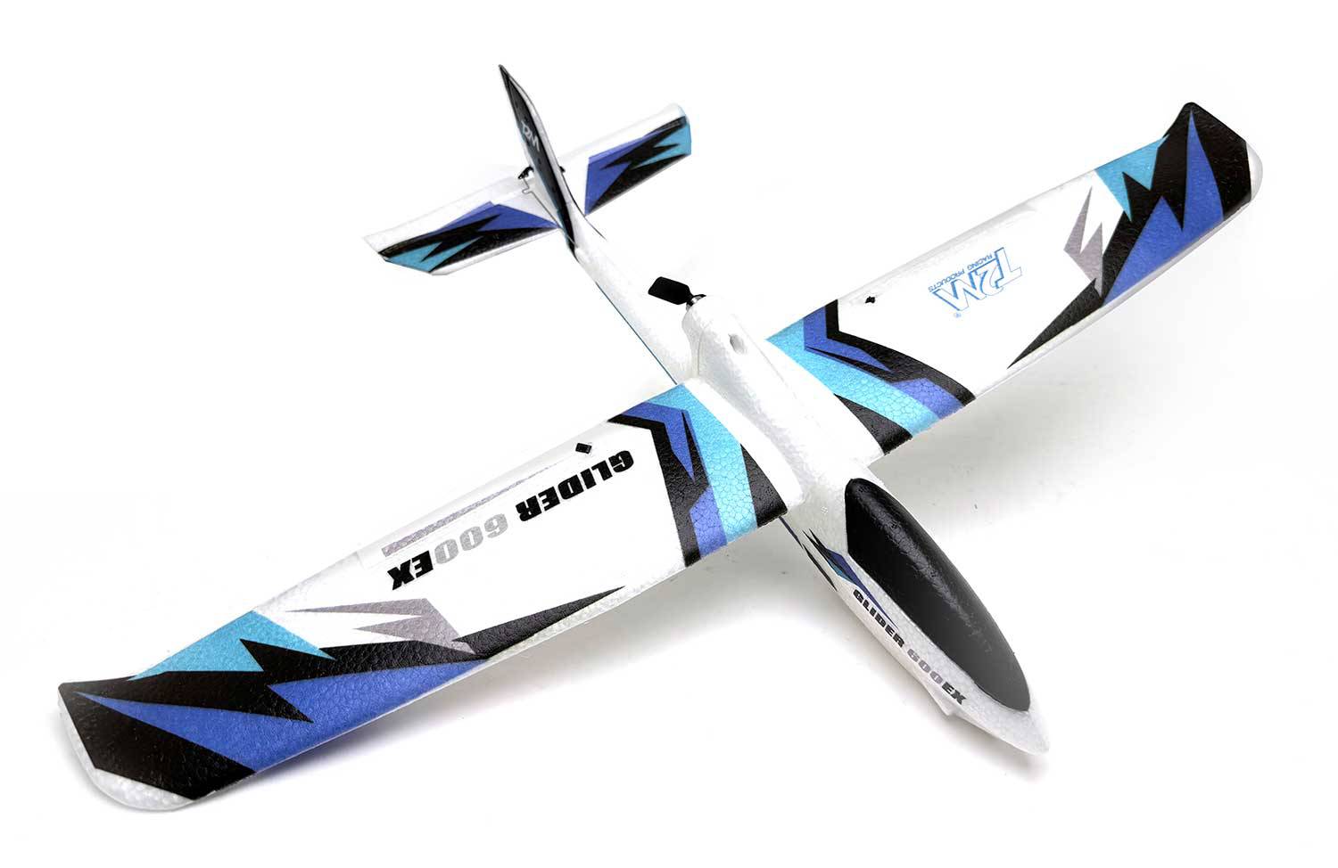 Planeur RC T2M bleu 600 Glider EX 6ch 600mm - Breizh Modélisme.