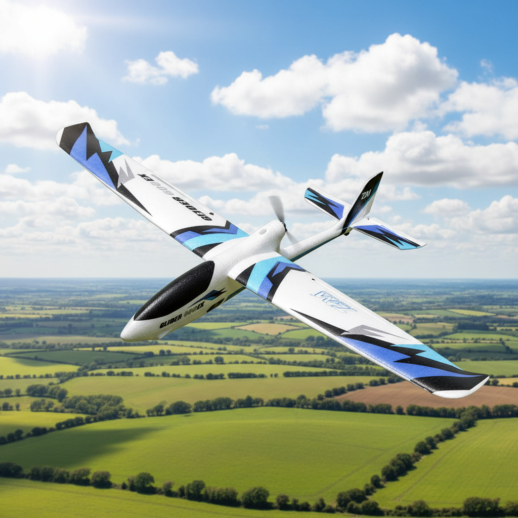 Planeur RC T2M bleu 600 Glider EX 6ch 600mm - Breizh Modélisme.